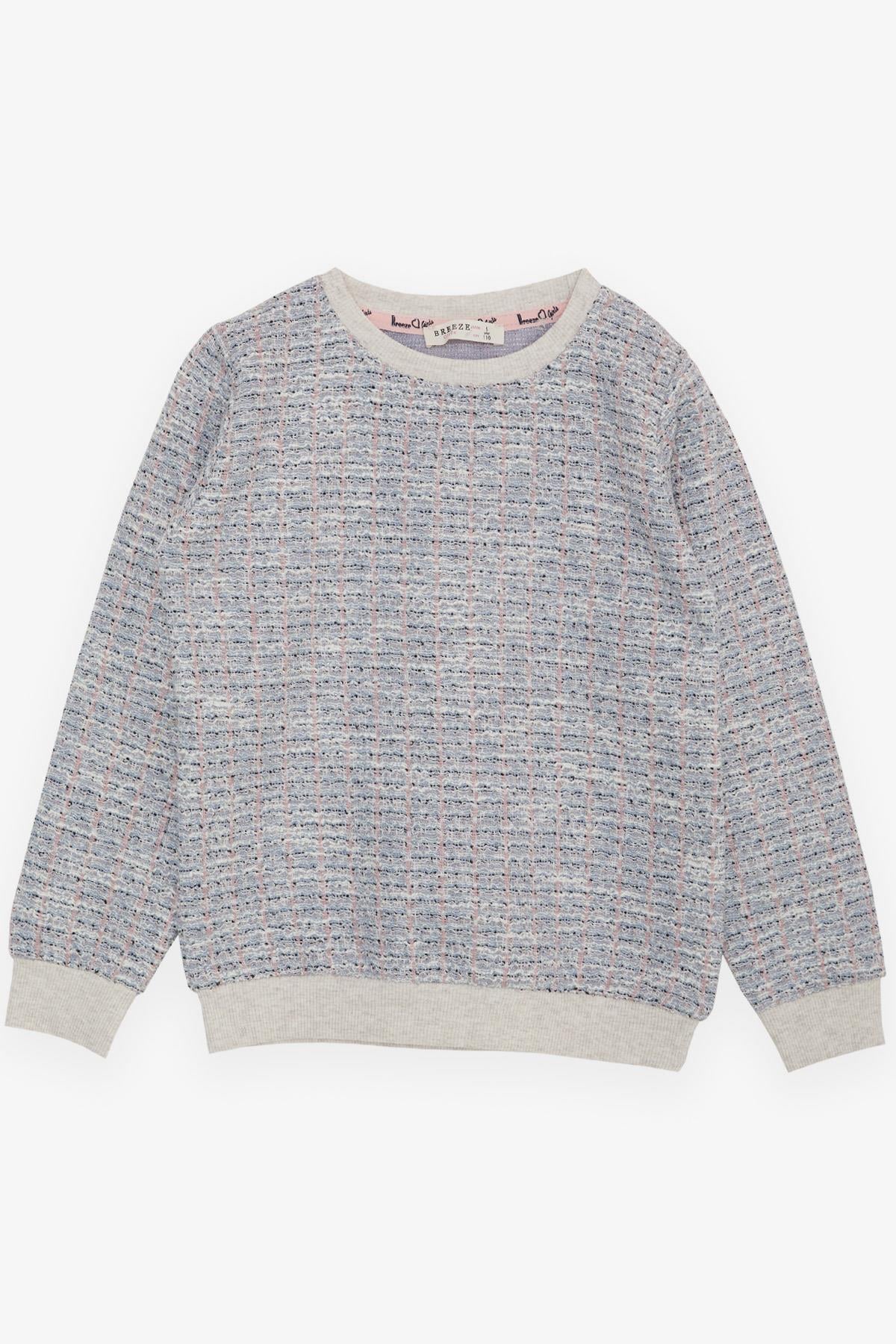 Breeze Kız Çocuk Sweatshirt Simli Gri (1.5-5 Yaş)