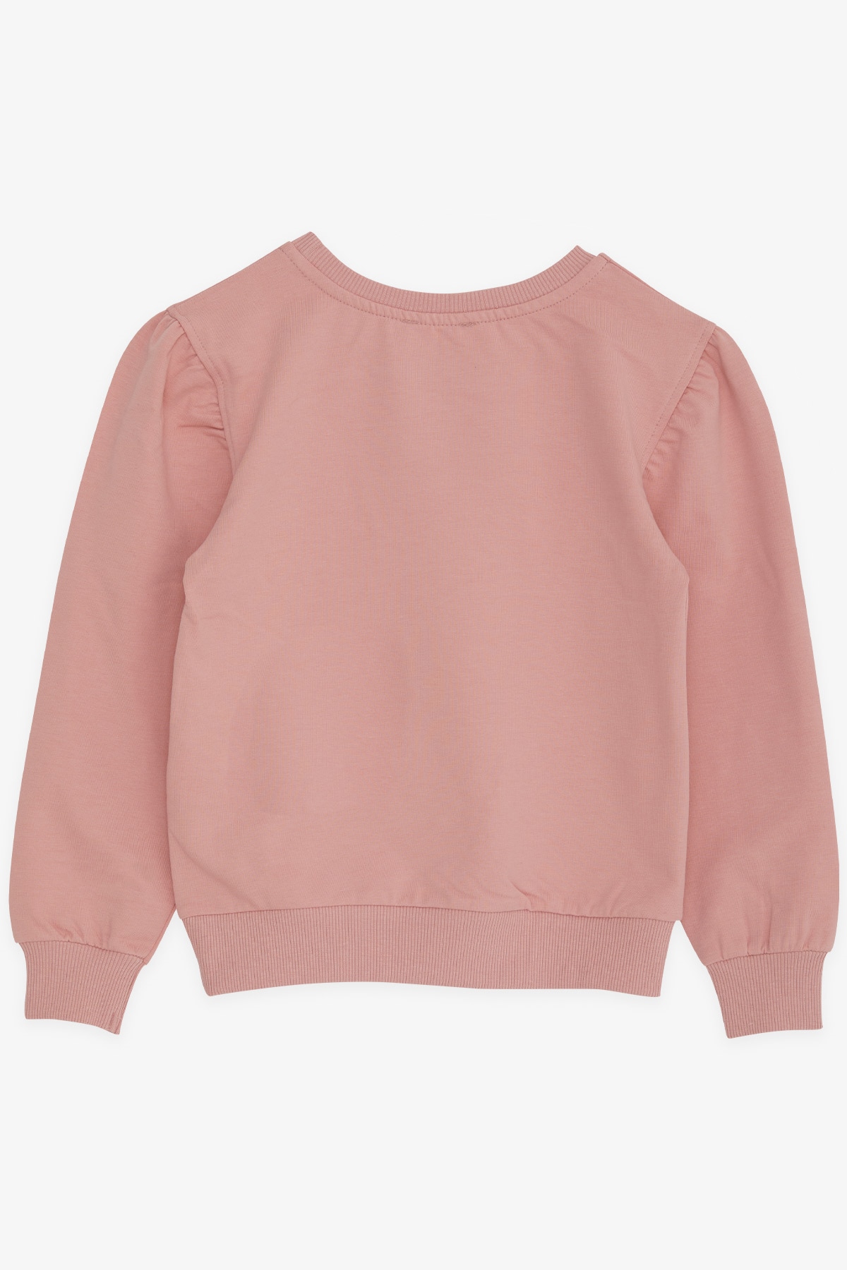 Breeze Kız Çocuk Sweatshirt Simli Yazı Baskılı Gülkurusu (8-14 Yaş)