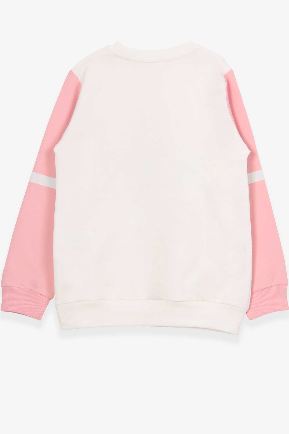 Breeze Kız Çocuk Sweatshirt Simli Yazı Baskılı Ekru (8-14 Yaş)