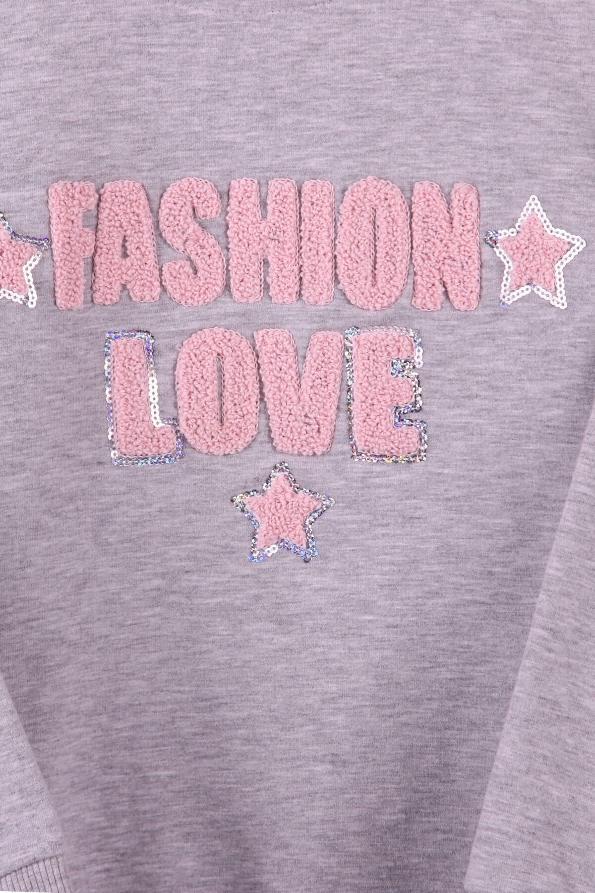 Breeze Kız Çocuk Sweatshirt Süzene Nakış Gri (5-10 Yaş)