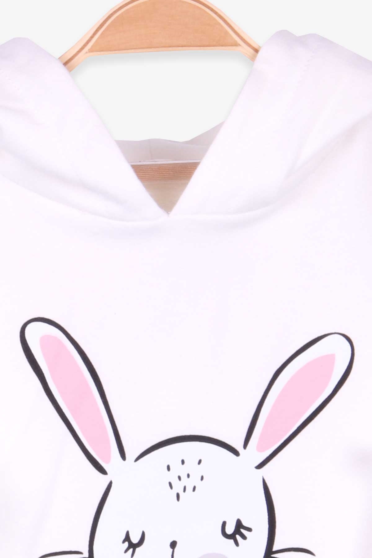 Breeze Kız Çocuk Sweatshirt Tavşan Baskılı Ekru (1.5-5 Yaş)