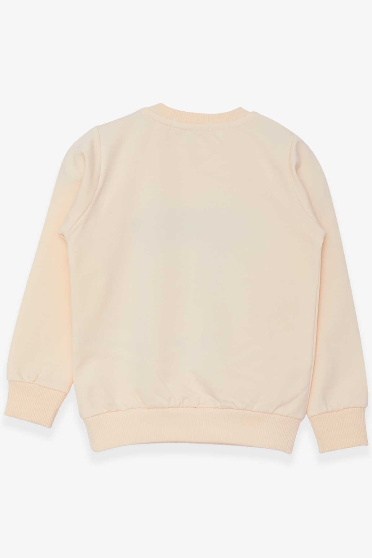 Breeze Kız Çocuk Sweatshirt Tavşancık Nakışlı Pullu Krem (1.5-5 Yaş)