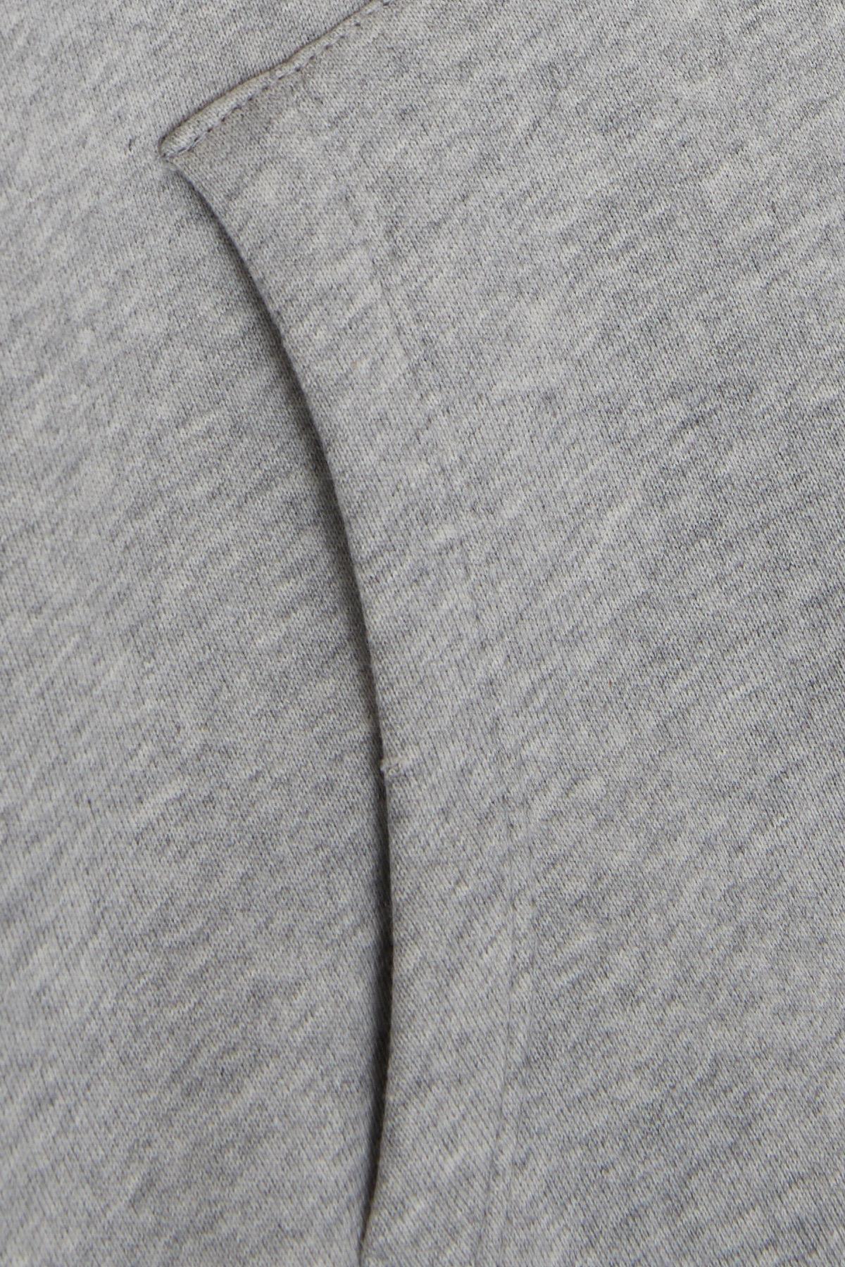 Breeze Kız Çocuk Sweatshirt Tenis Sporcusu Kız Nakışlı Kapüşonlu Gri Melanj (4-8 Yaş)