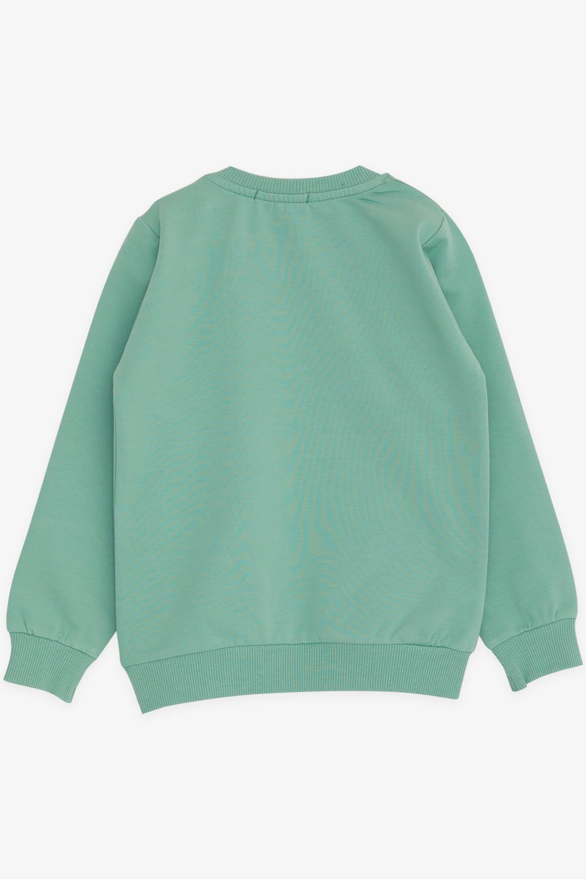 Breeze Kız Çocuk Sweatshirt Unicorn Baskılı Mint Yeşili (2-6 Yaş)
