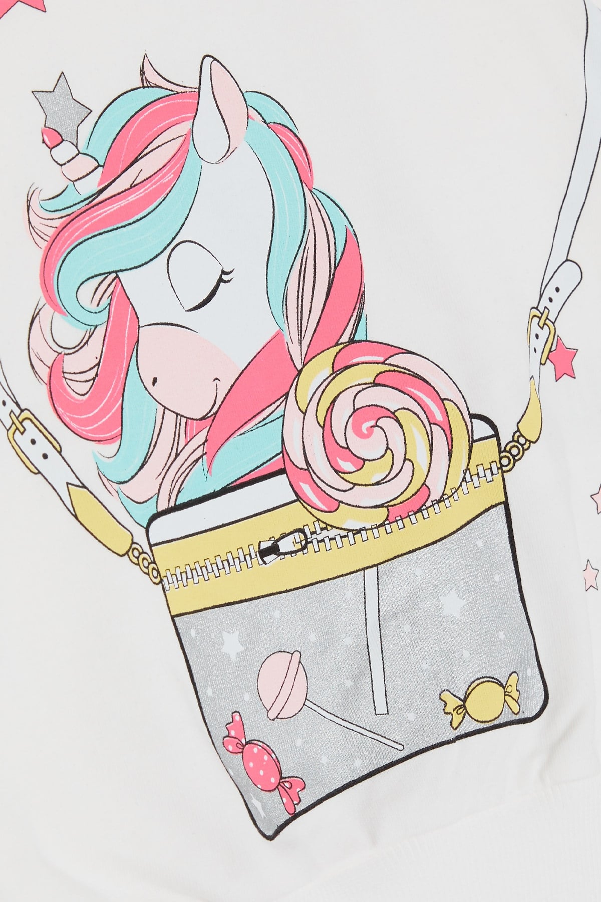 Breeze Kız Çocuk Sweatshirt Unicorn Ekru (2-3 Yaş)