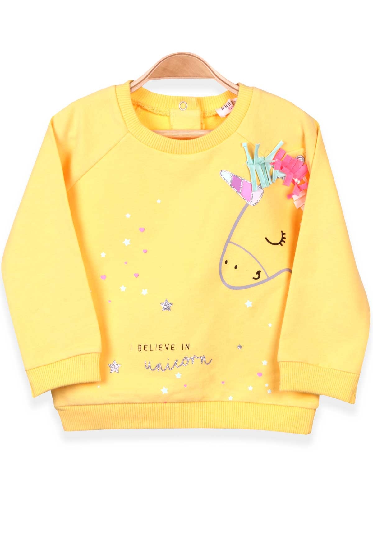 Breeze Kız Çocuk Sweatshirt Unicorn Sarı (1.5 Yaş)