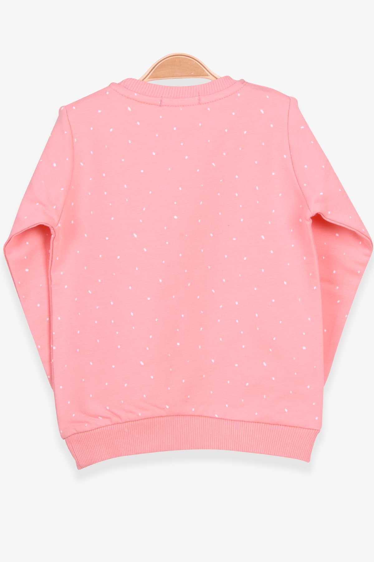 Breeze Kız Çocuk Sweatshirt Yazı Baskılı Desenli Somon (3-7 Yaş)