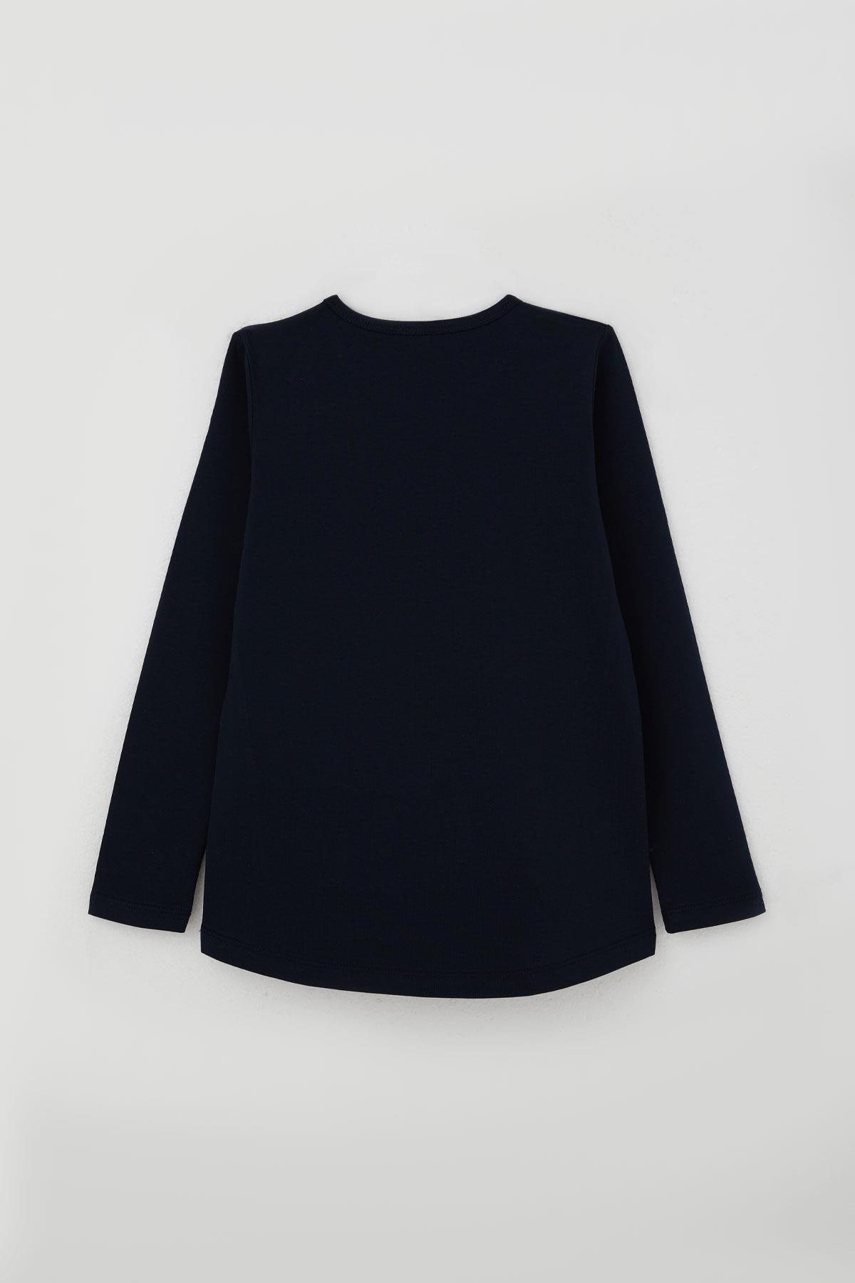 Breeze Kız Çocuk Tatylı Takım Kelebekli Kız Baskılı Lacivert (5-10 Yaş)