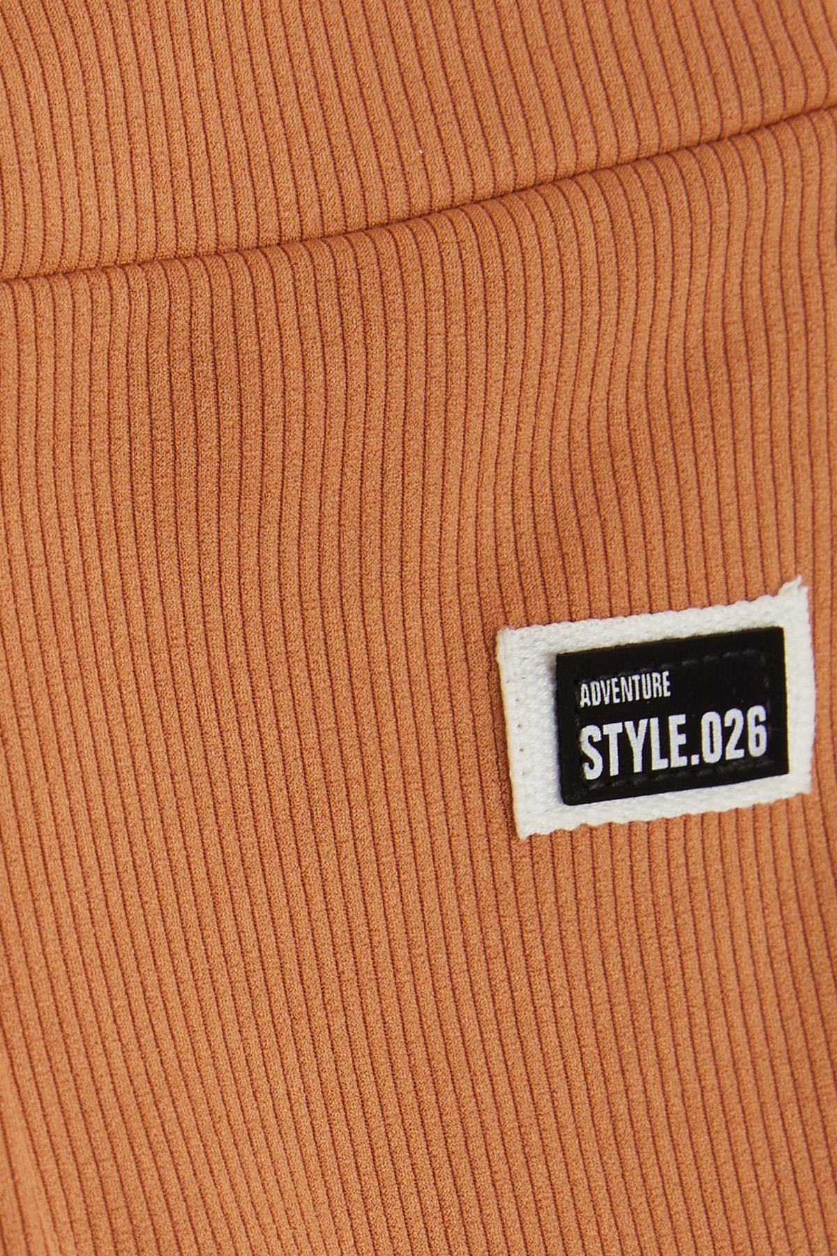 Breeze Kız Çocuk Tayt Armalı Kahverengi (8-14 Yaş)