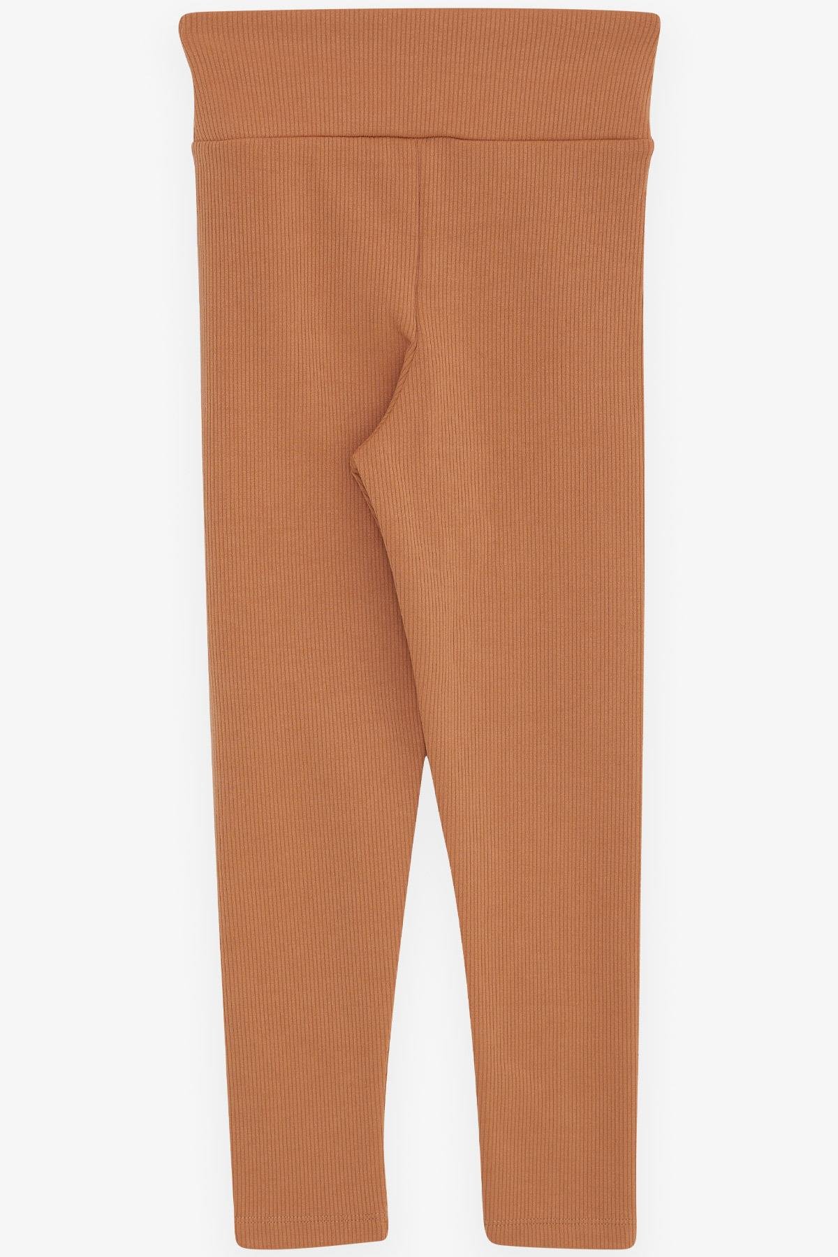 Breeze Kız Çocuk Tayt Armalı Kahverengi (8-14 Yaş)