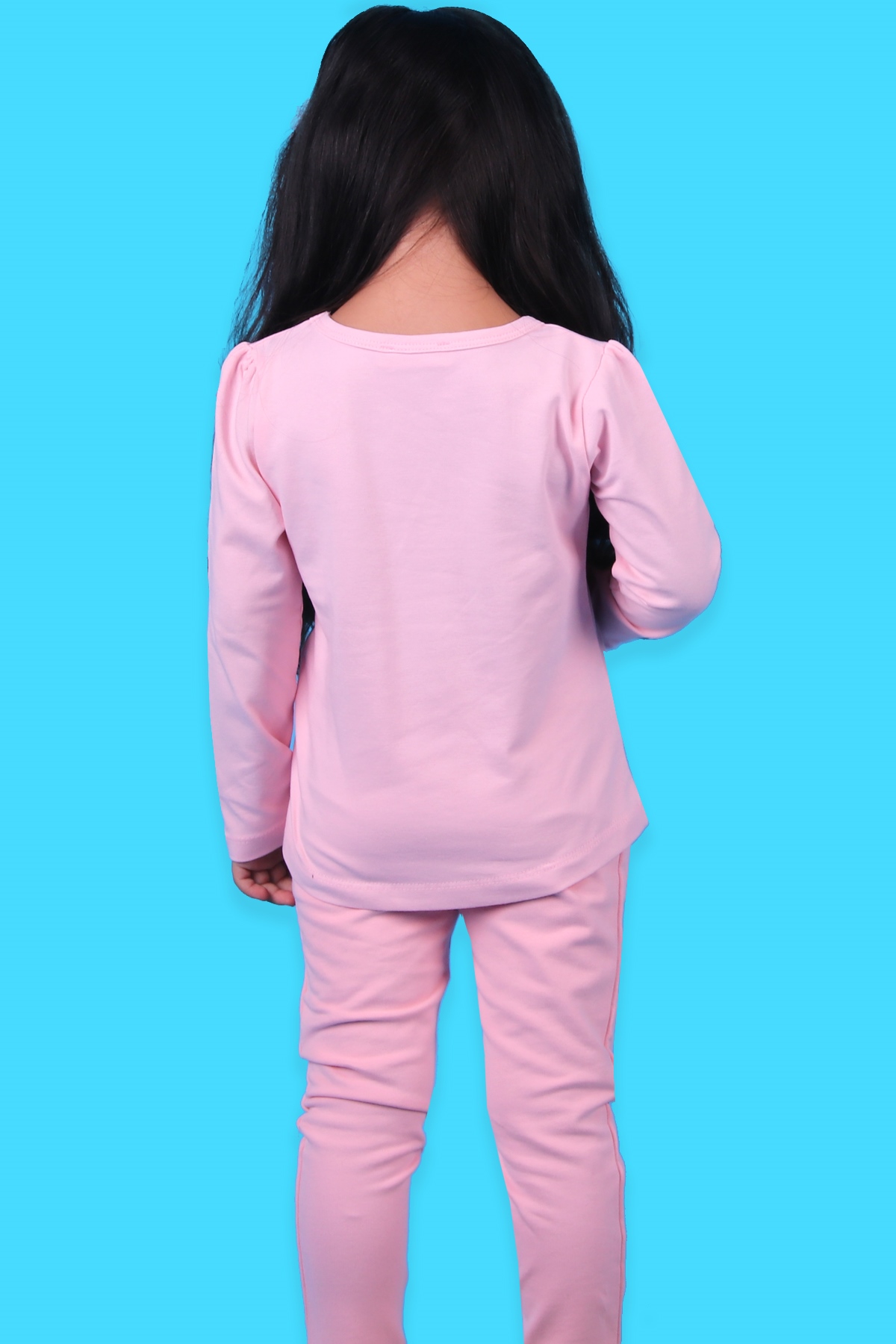Breeze Kız Çocuk Tayt Basic Cep Desenli Pudra (4-8 Yaş)