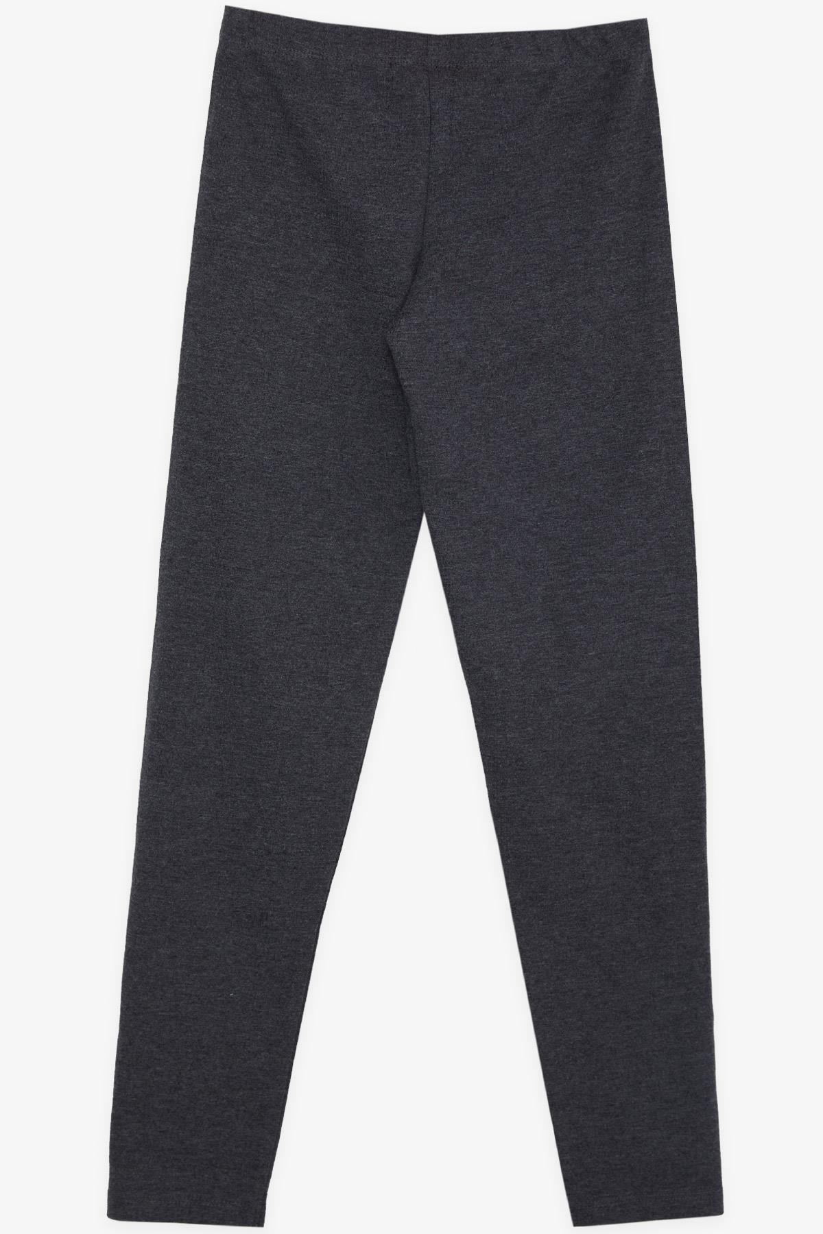 Breeze Kız Çocuk Tayt Basic Koyu Gri Melanj (9-14 Yaş)
