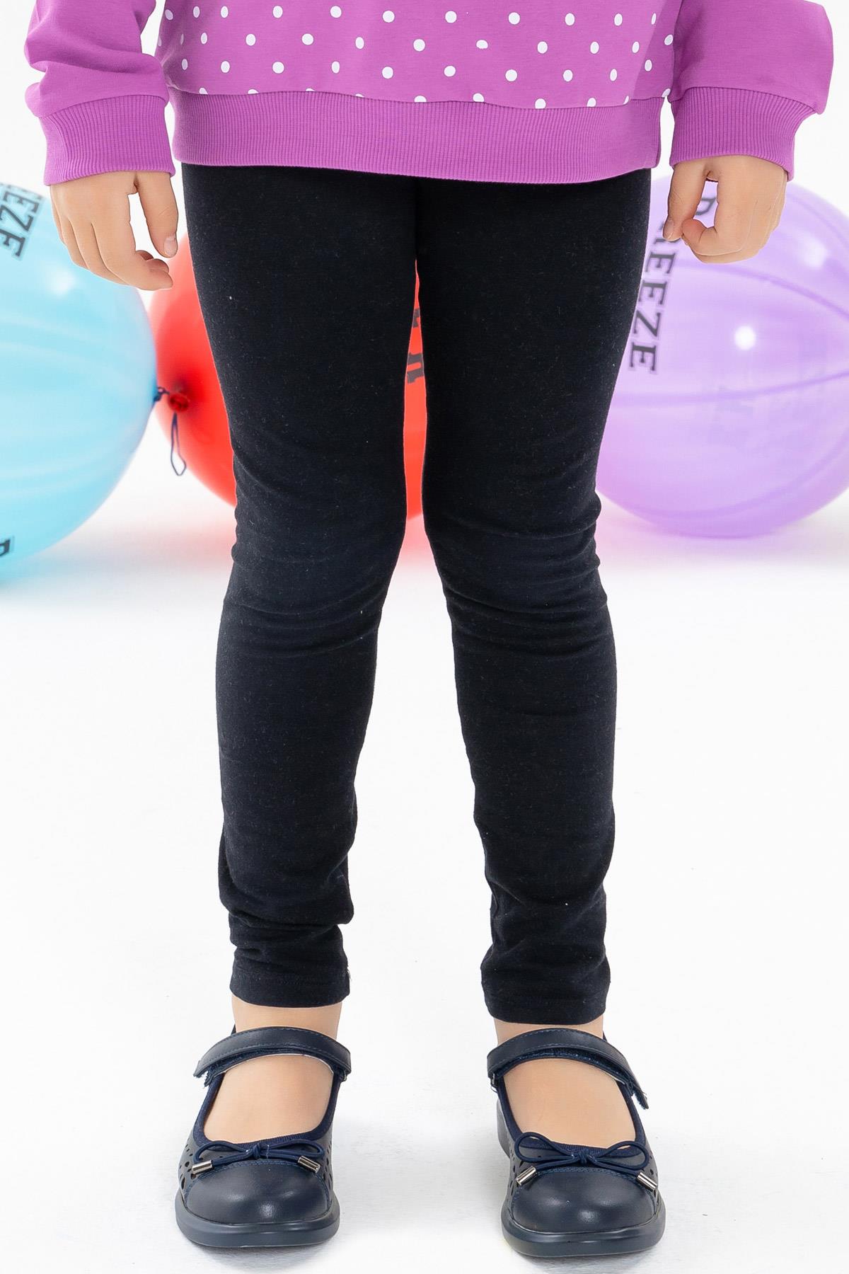 Breeze Kız Çocuk Tayt Basic Siyah (2-6 Yaş)