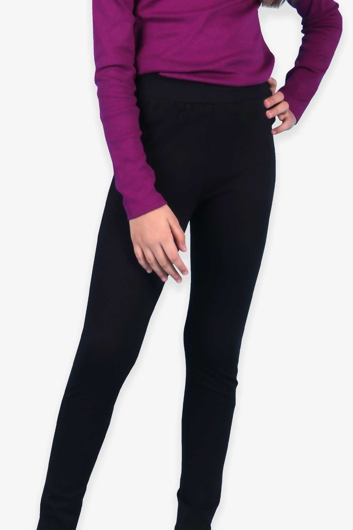Breeze Kız Çocuk Tayt Basic Siyah (8-14 Yaş)