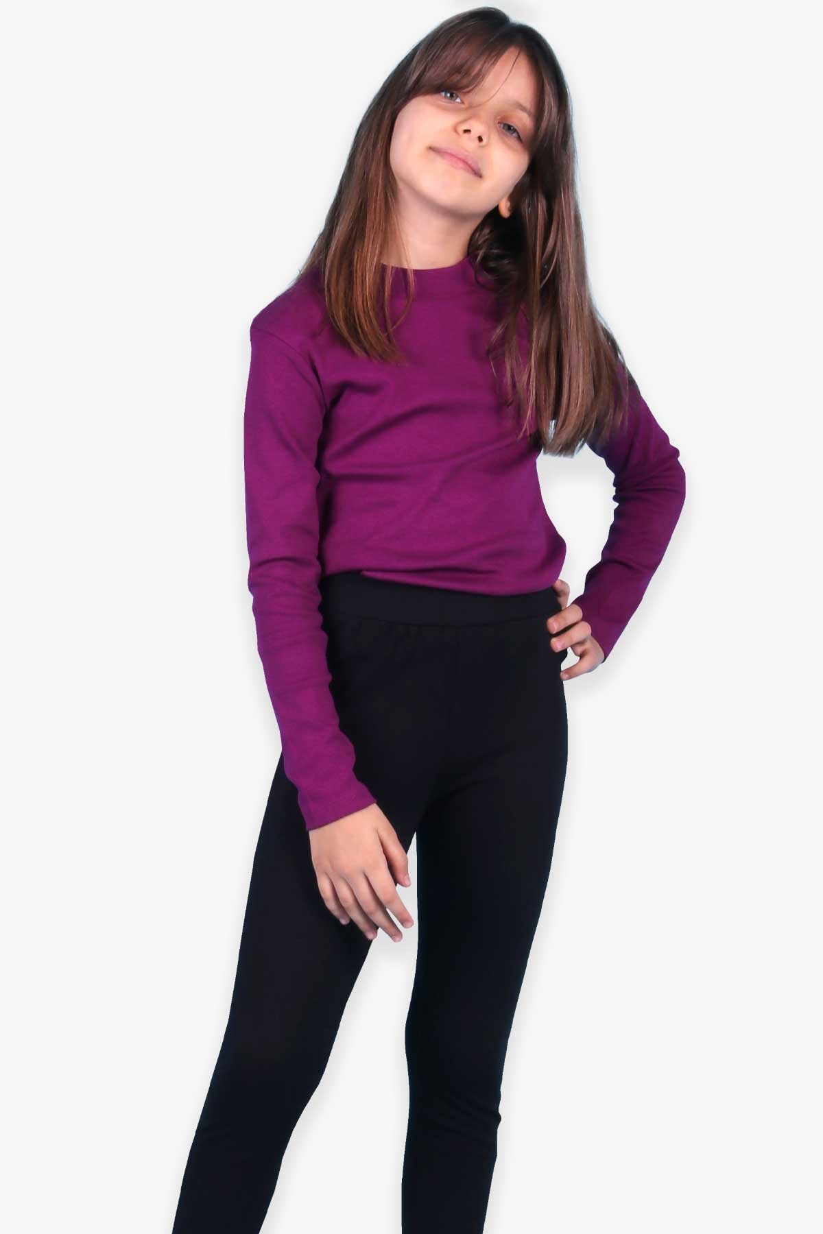 Breeze Kız Çocuk Tayt Basic Siyah (8-14 Yaş)