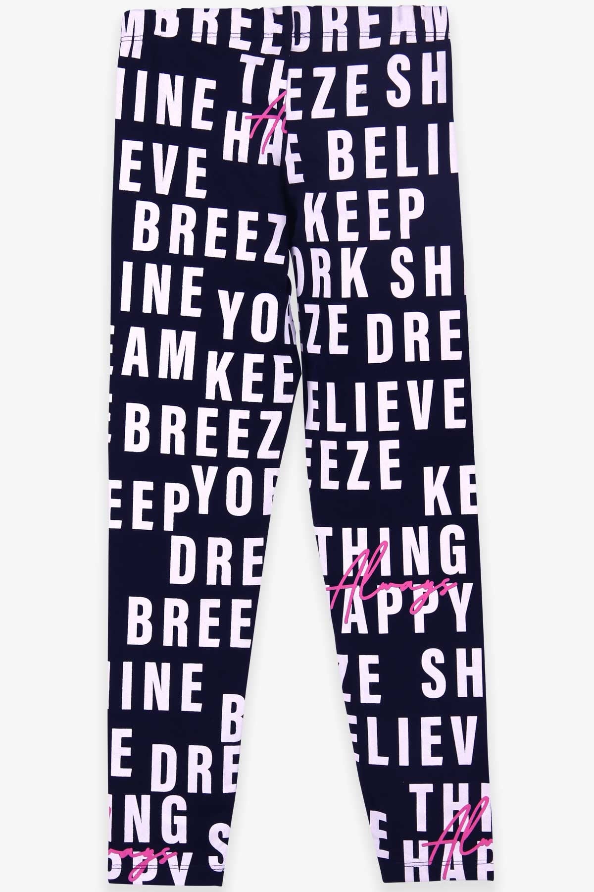 Breeze Kız Çocuk Tayt Baskılı Breeze Lacivert (9-14 Yaş)