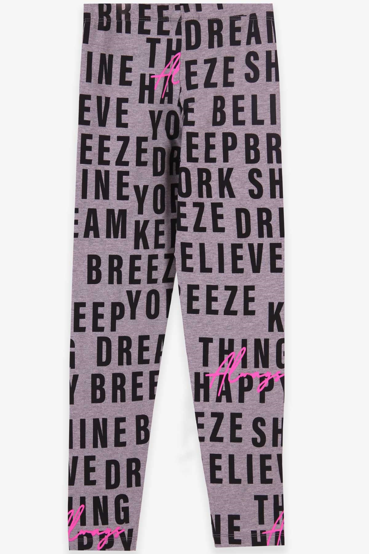 Breeze Kız Çocuk Tayt Breeze Baskılı Füme (9-14 Yaş)
