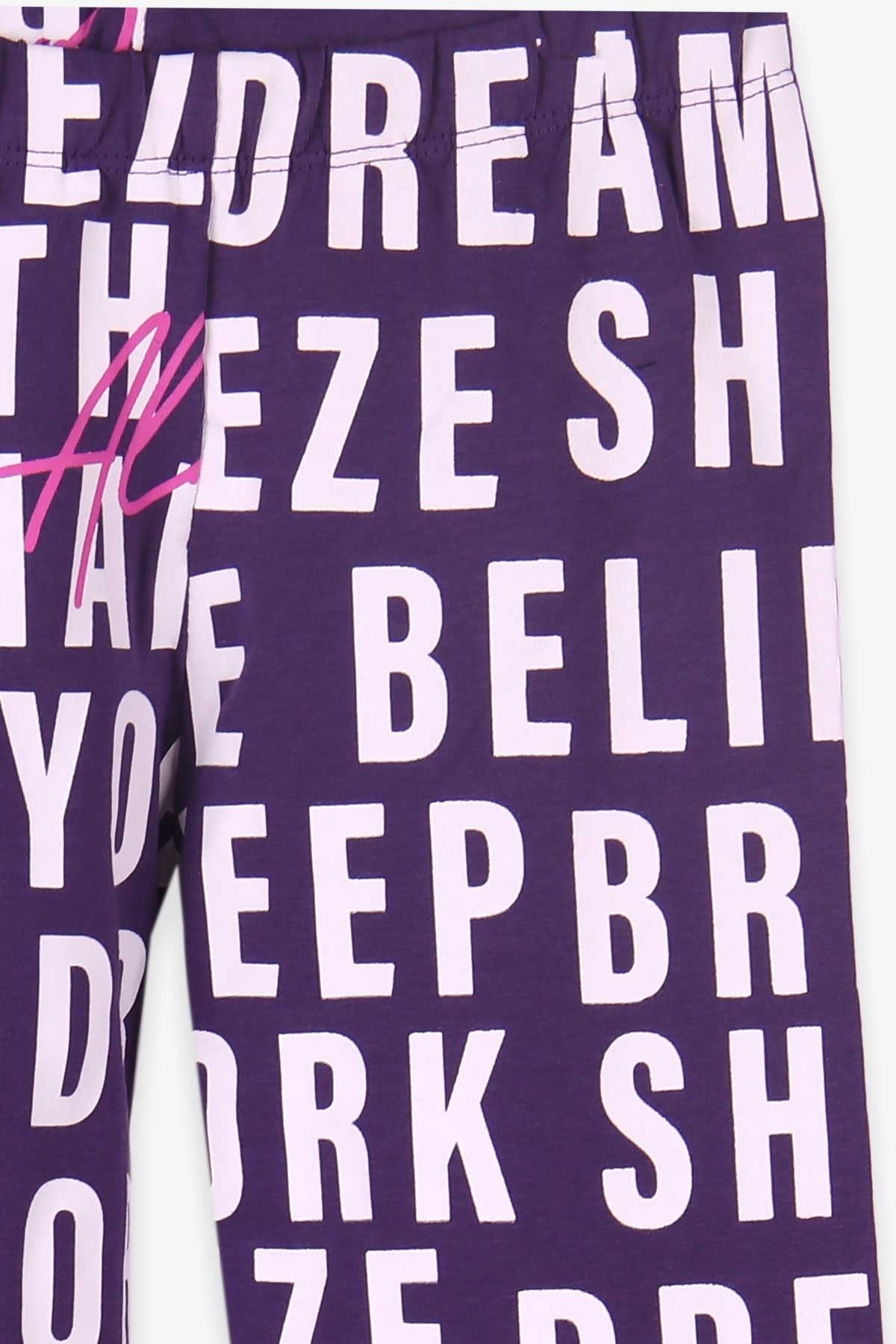 Breeze Kiz Çocuk Tayt Breeze Baskili Lila (9-14 Yaş)