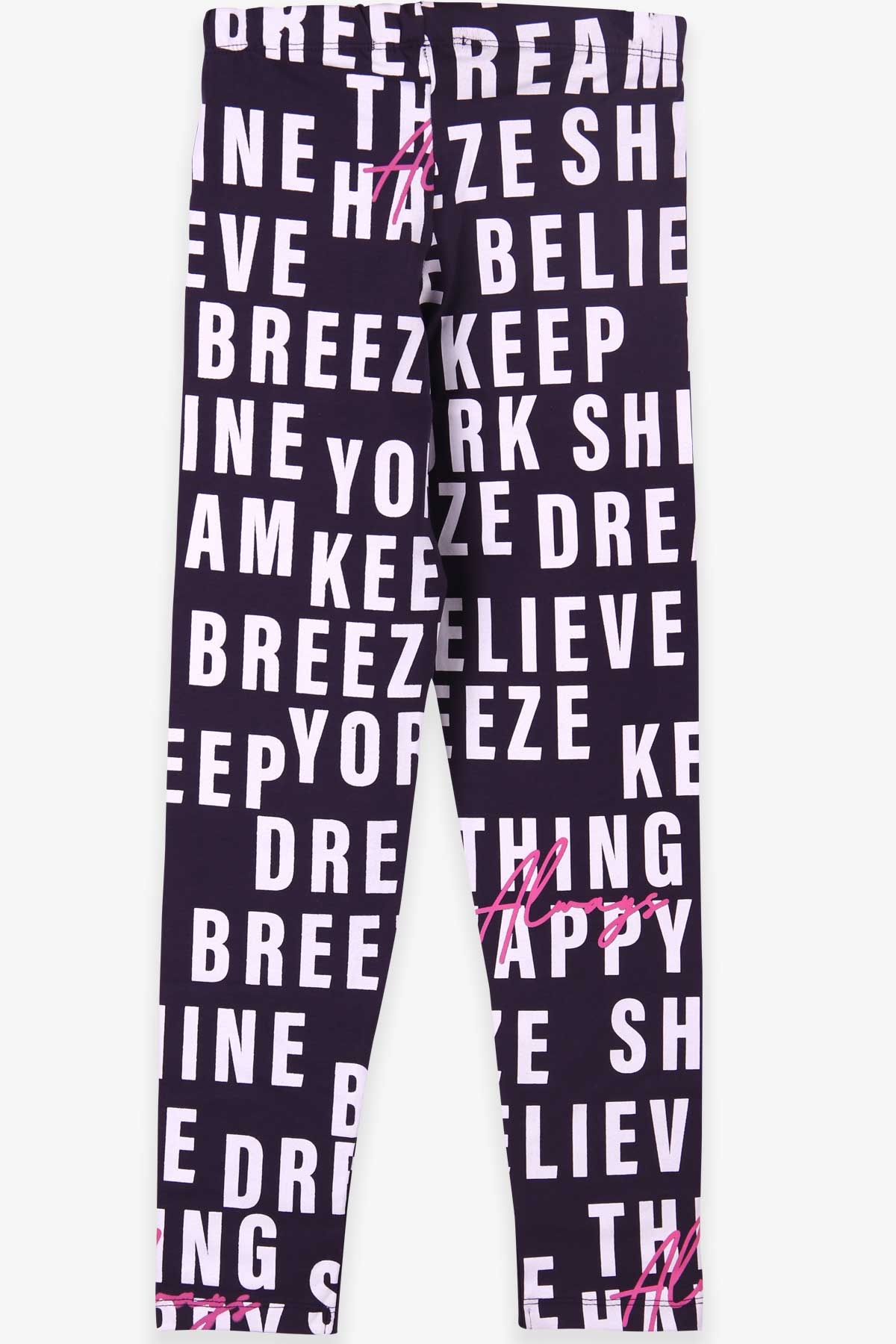 Breeze Kız Çocuk Tayt Breeze Baskılı Mor (9-14 Yaş)