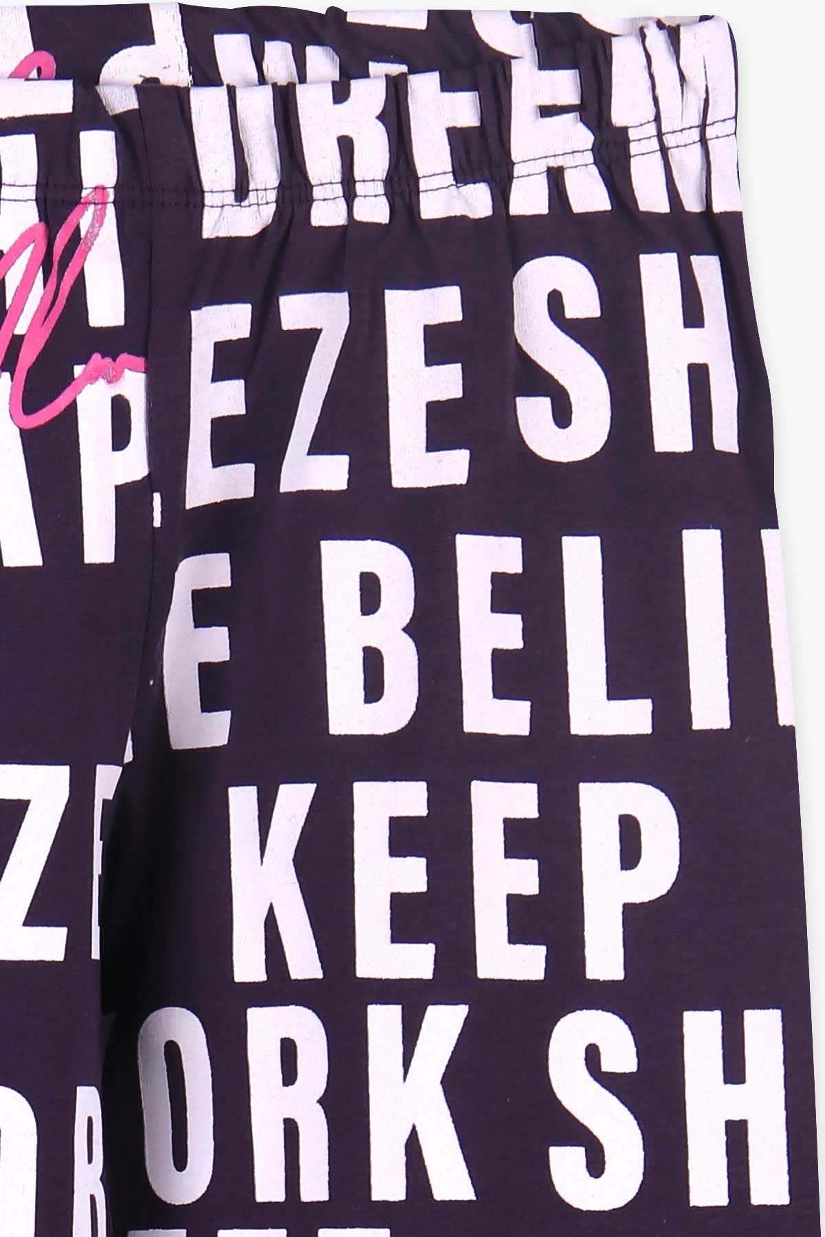 Breeze Kız Çocuk Tayt Breeze Baskılı Mor (9-14 Yaş)