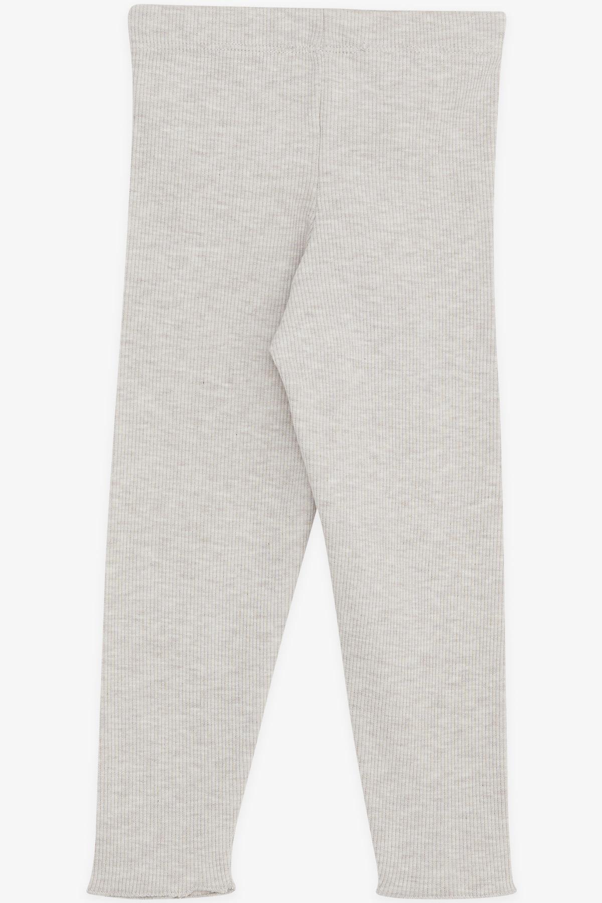 Breeze Kız Çocuk Tayt Fitilli Basic Bej Melanj (3-8 Yaş)