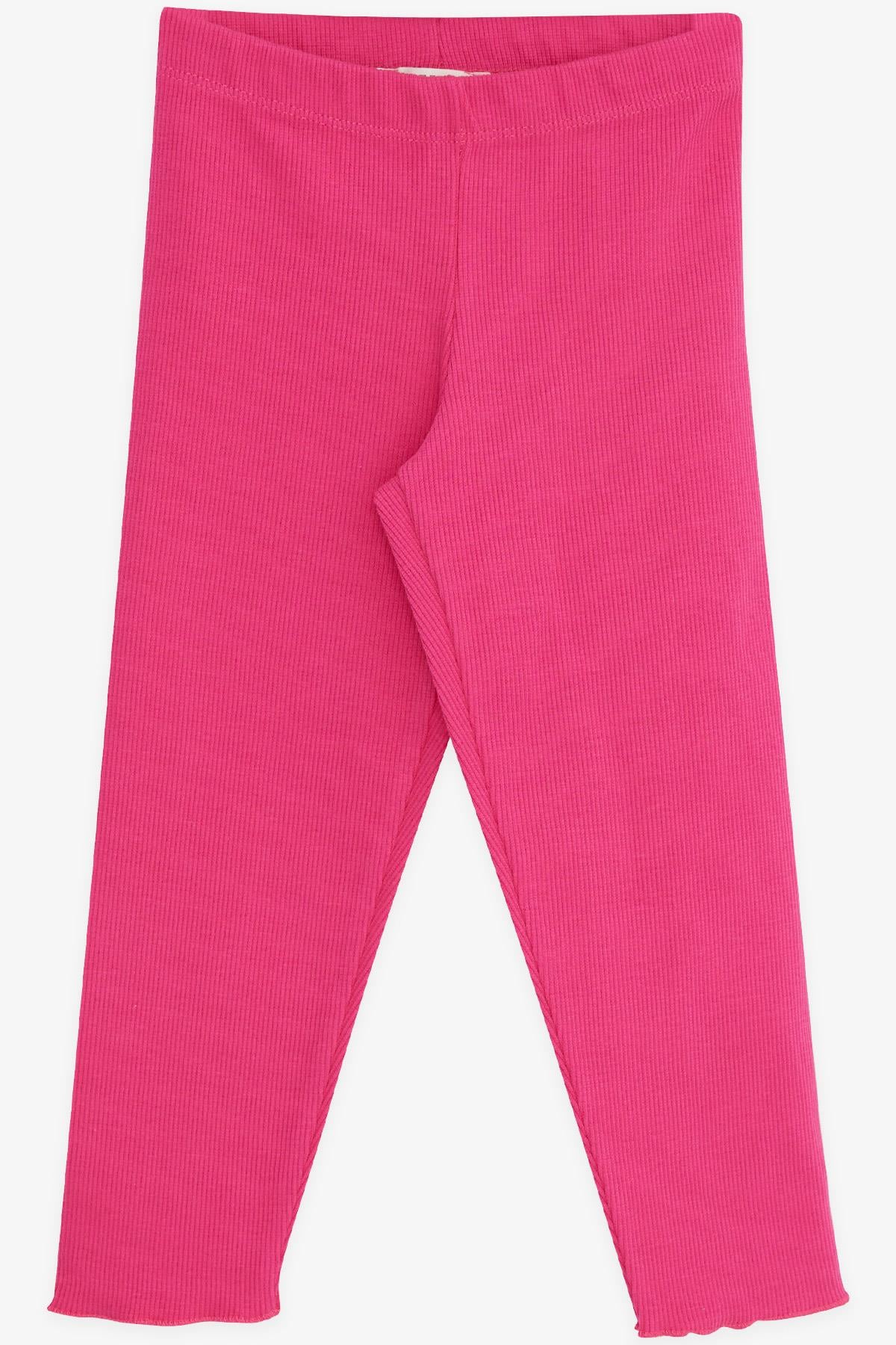 Breeze Kız Çocuk Tayt Fitilli Basic Fuşya (3-8 Yaş)