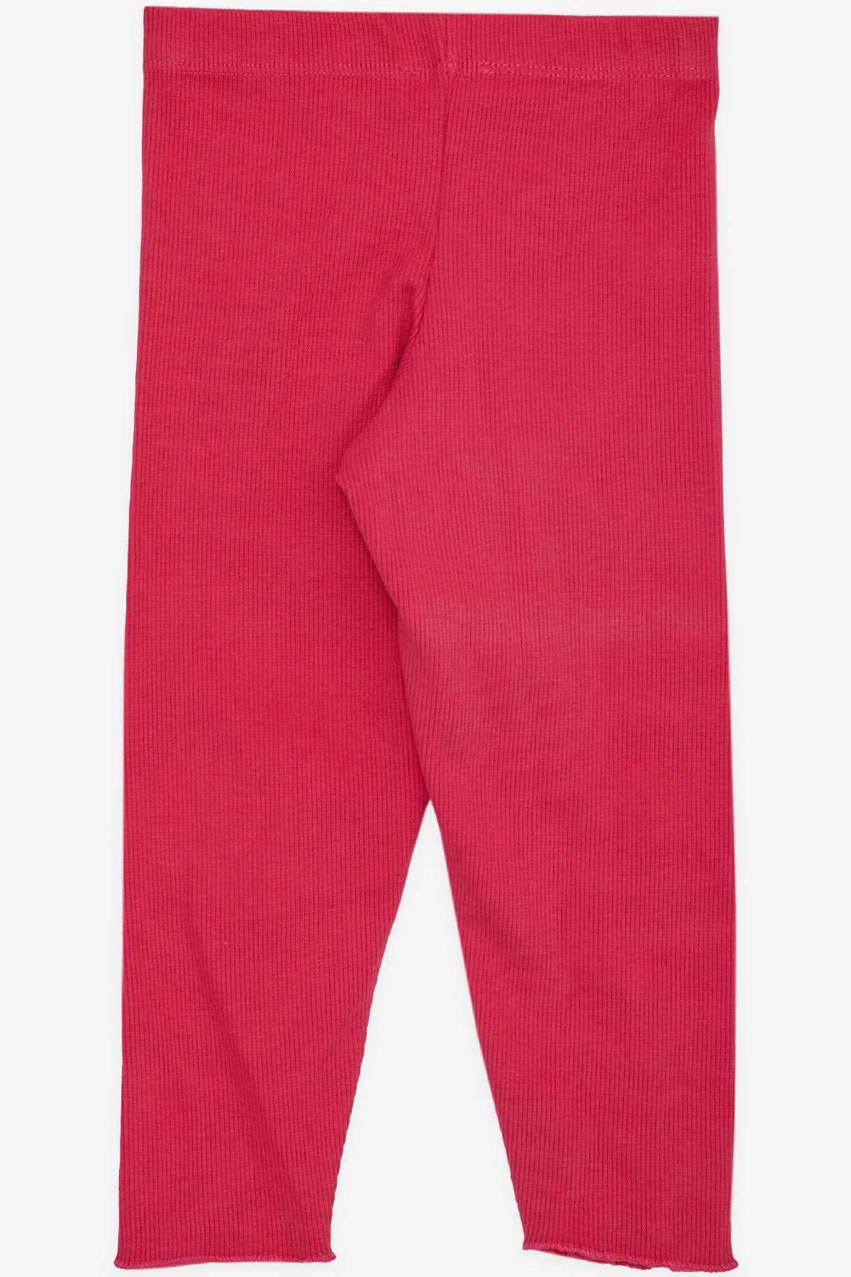 Breeze Kız Çocuk Tayt Fitilli Basic Fuşya (3-8 Yaş)