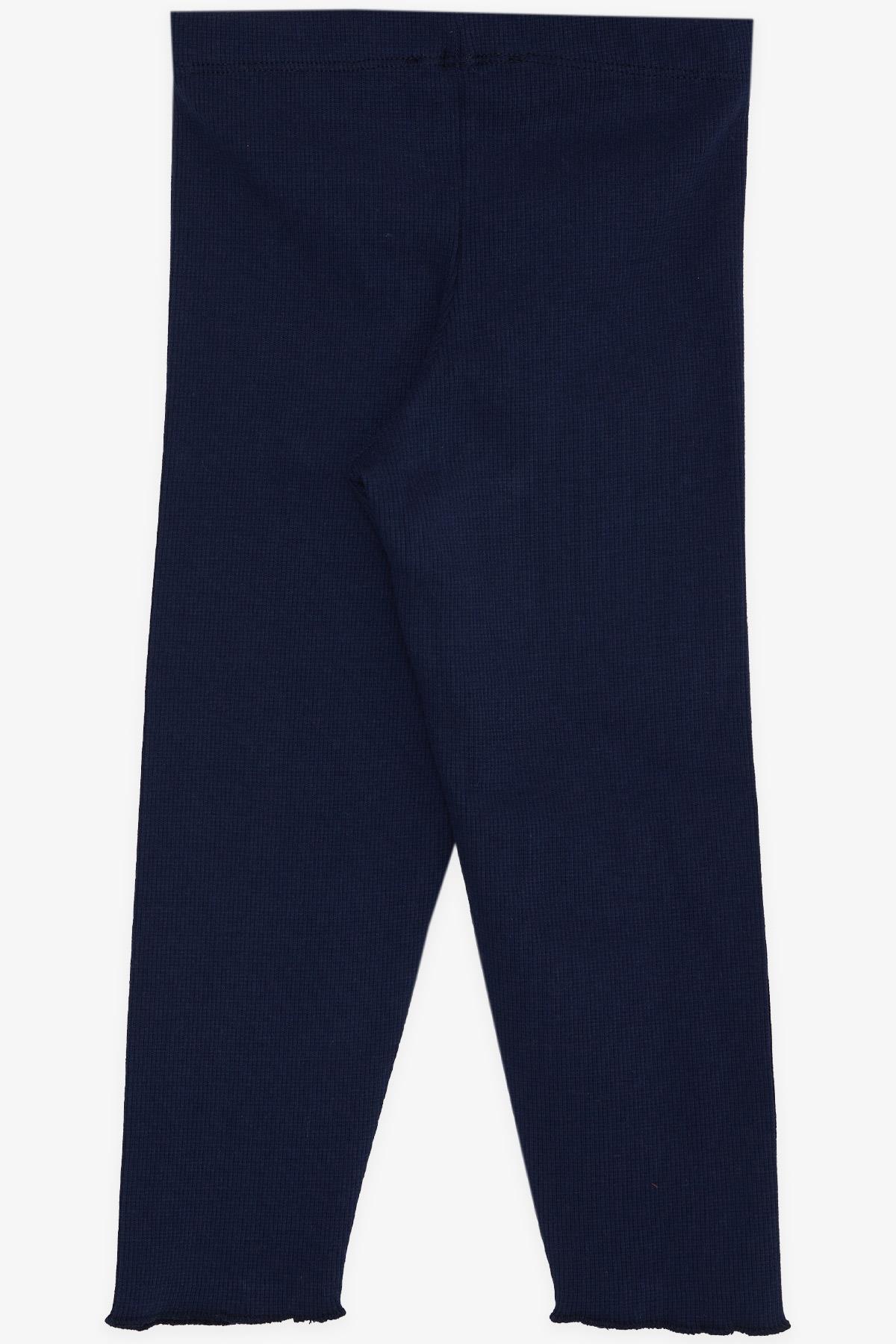 Breeze Kız Çocuk Tayt Fitilli Basic Lacivert (3-8 Yaş)