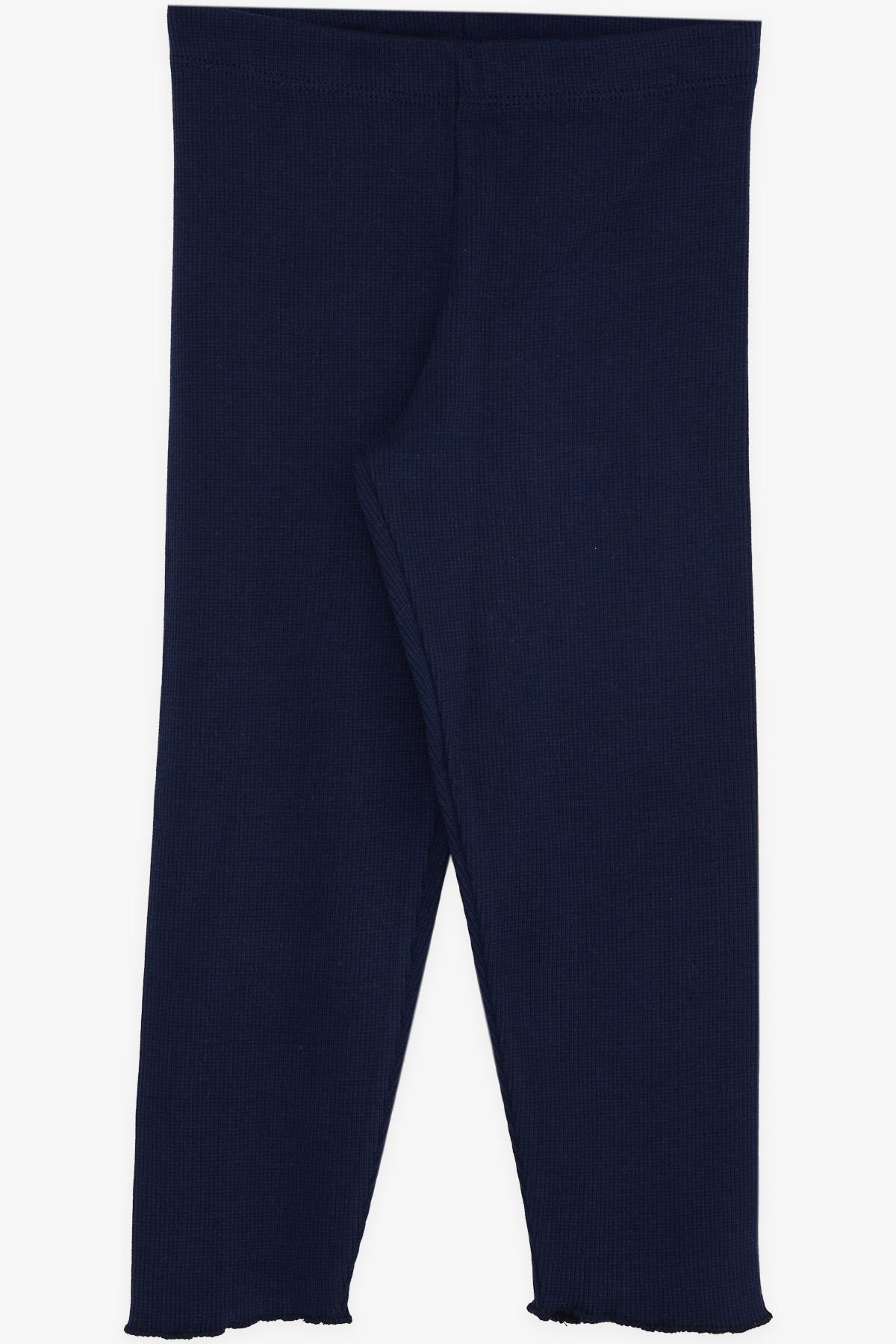 Breeze Kız Çocuk Tayt Fitilli Basic Lacivert (3-8 Yaş)