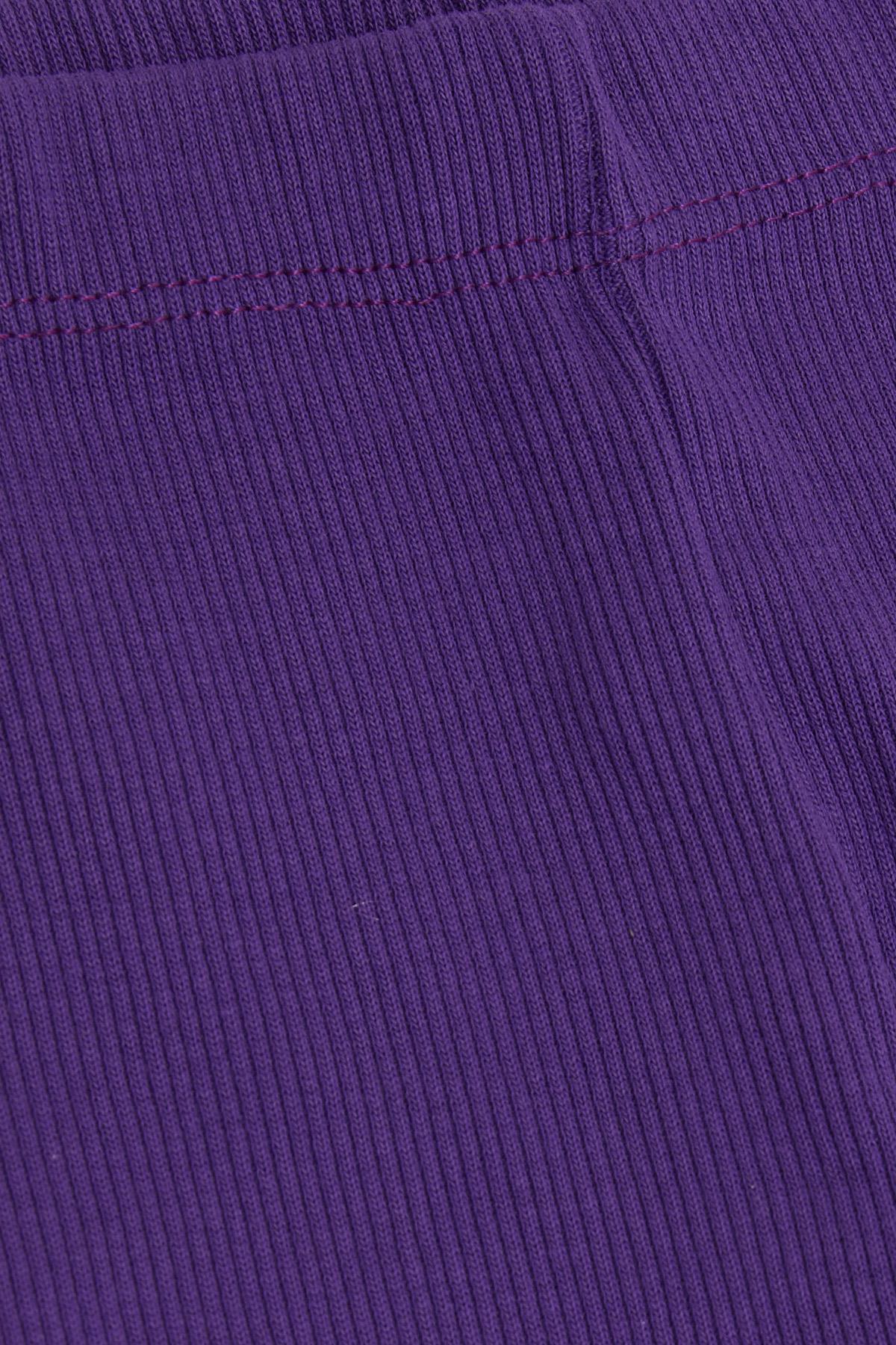 Breeze Kız Çocuk Tayt Fitilli Basic Mor (3-8 Yaş)