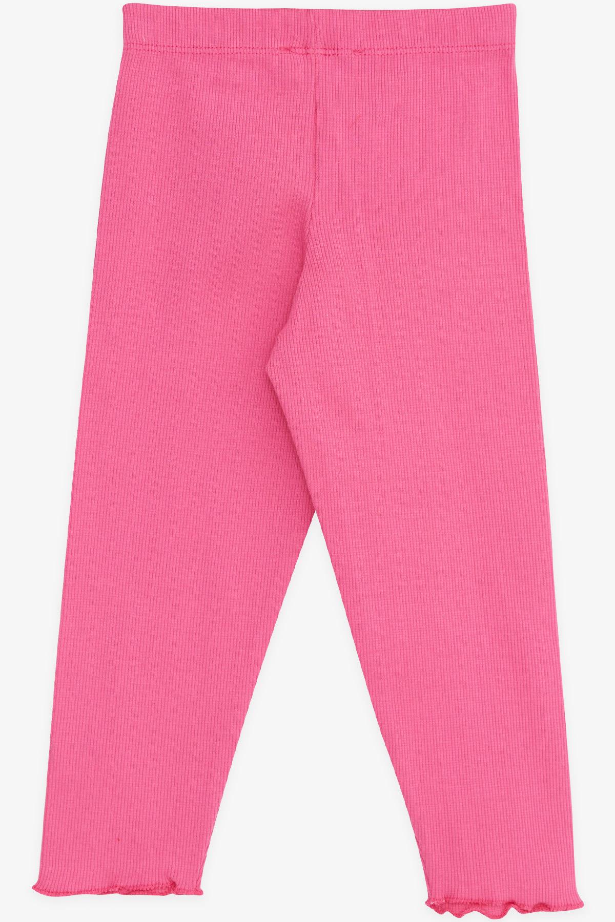 Breeze Kız Çocuk Tayt Fitilli Basic Pembe (3-8 Yaş)
