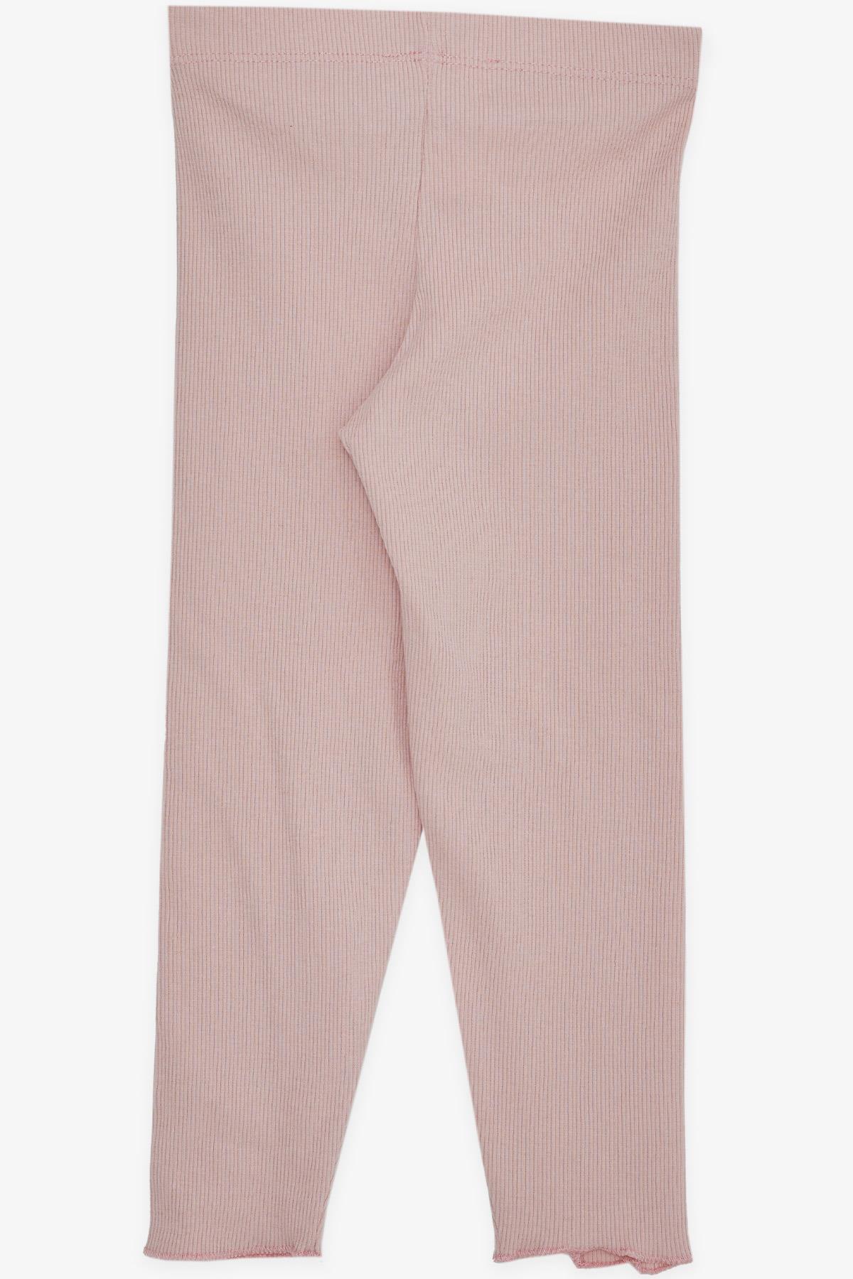 Breeze Kız Çocuk Tayt Fitilli Basic Pudra (3-8 Yaş)