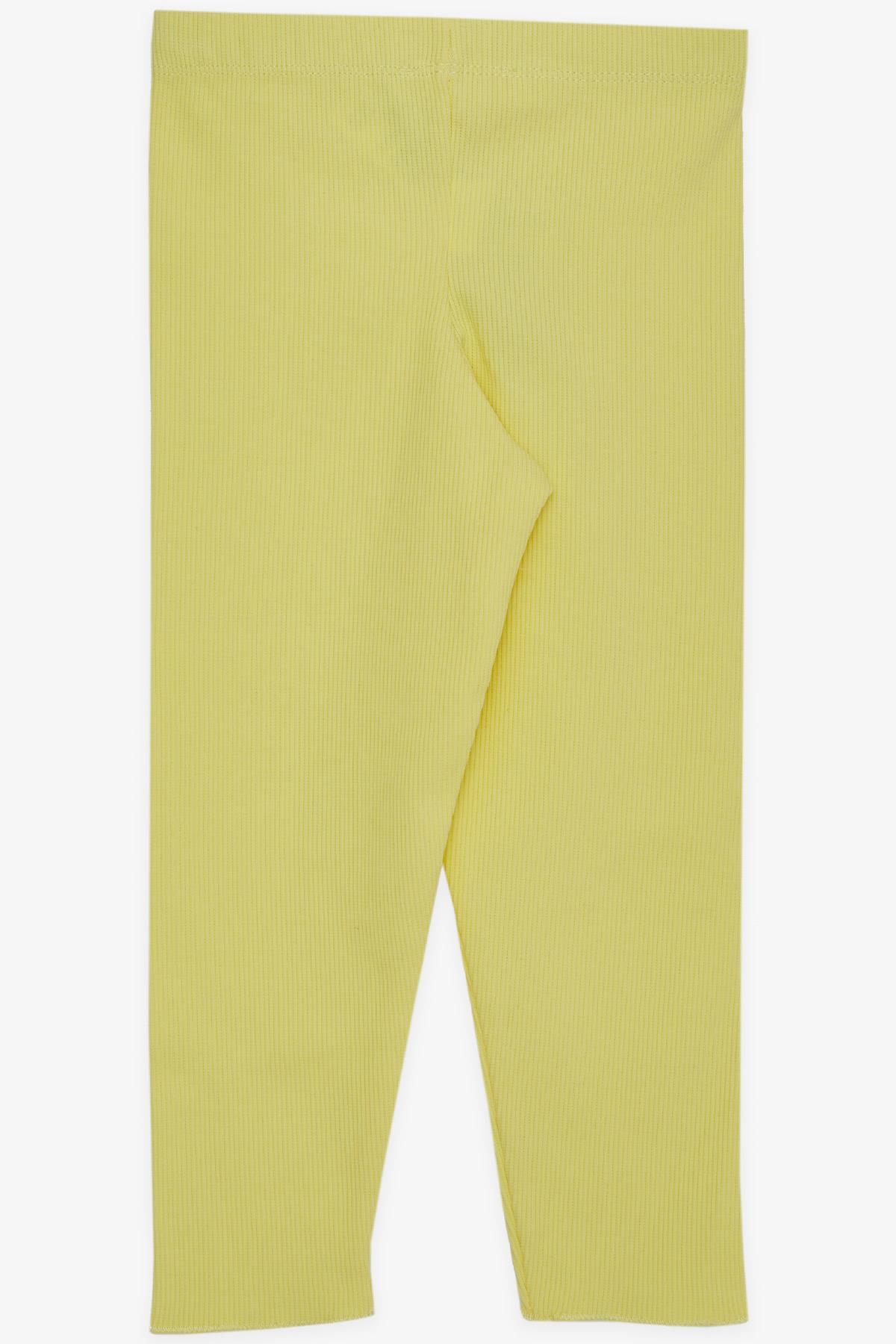 Breeze Kız Çocuk Tayt Fitilli Basic Sarı (3-8 Yaş)