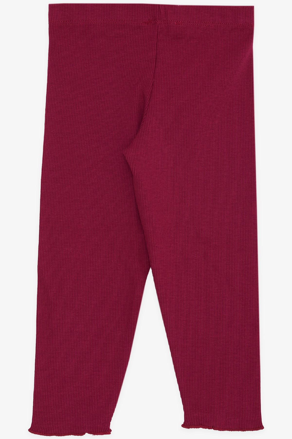 Breeze Kız Çocuk Tayt Fitilli Basic Vişne Çürüğü (3-8 Yaş)