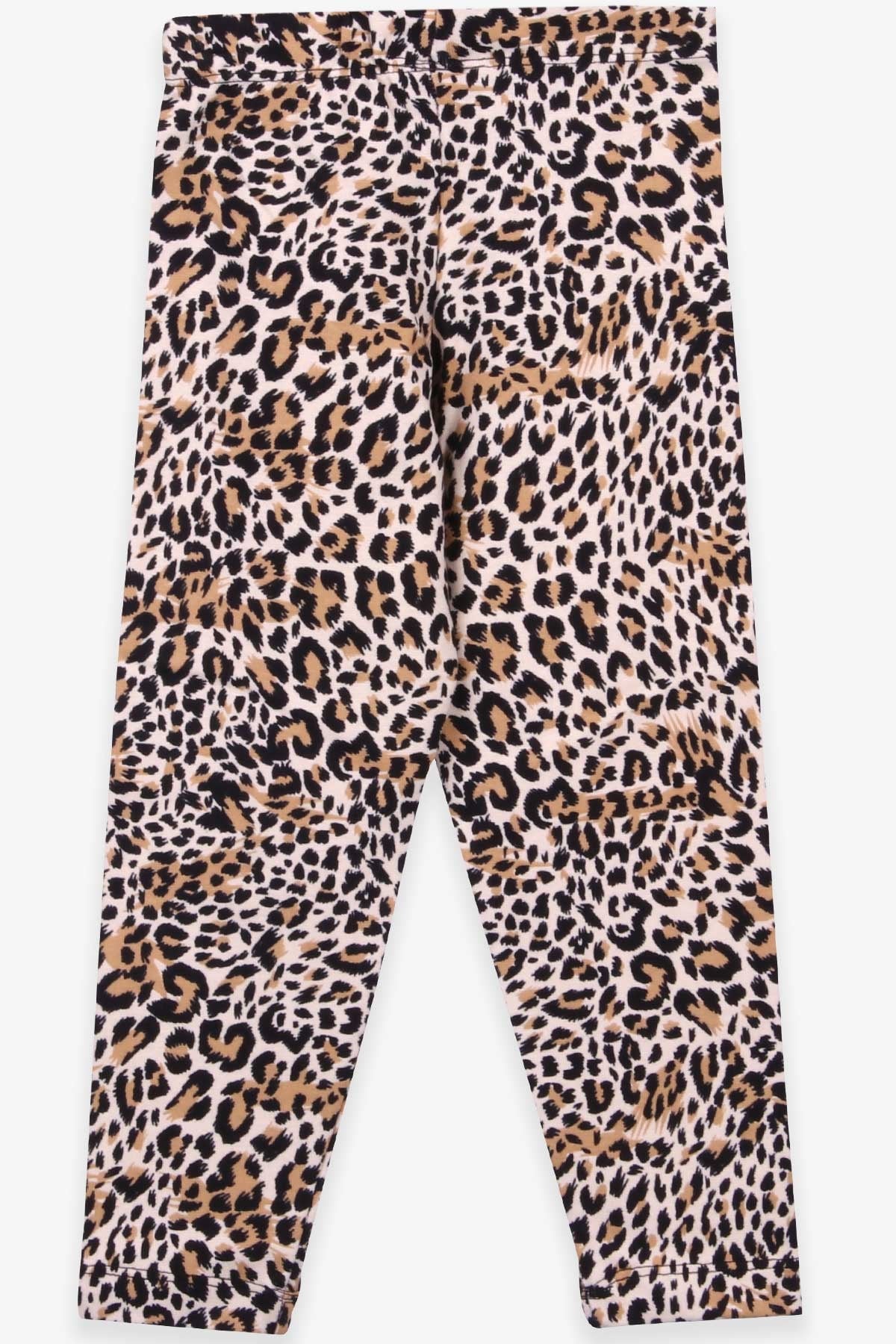 Breeze Kız Çocuk Tayt Leopar Desenli Bej (4-8 Yaş)