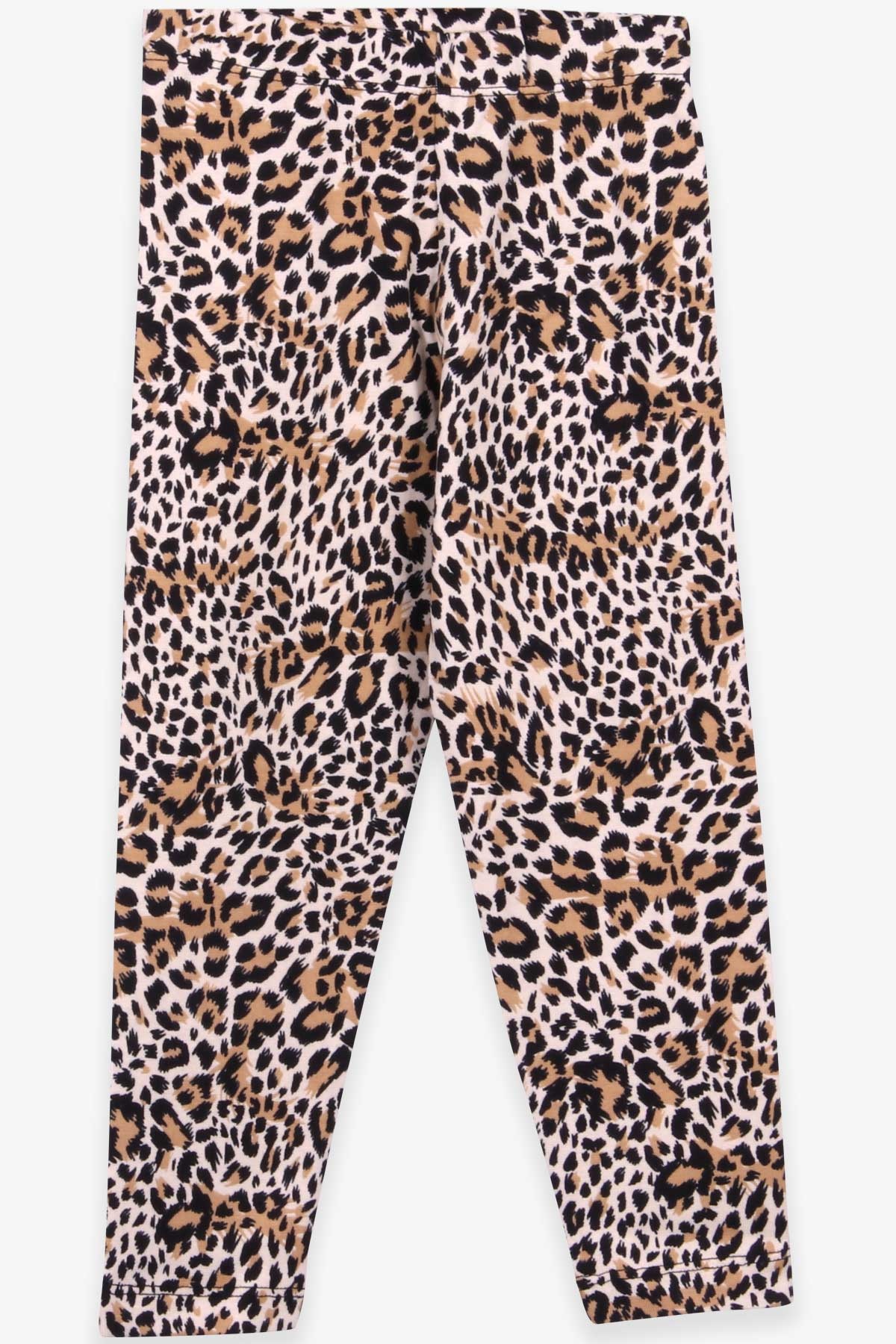 Breeze Kız Çocuk Tayt Leopar Desenli Bej (4-8 Yaş)