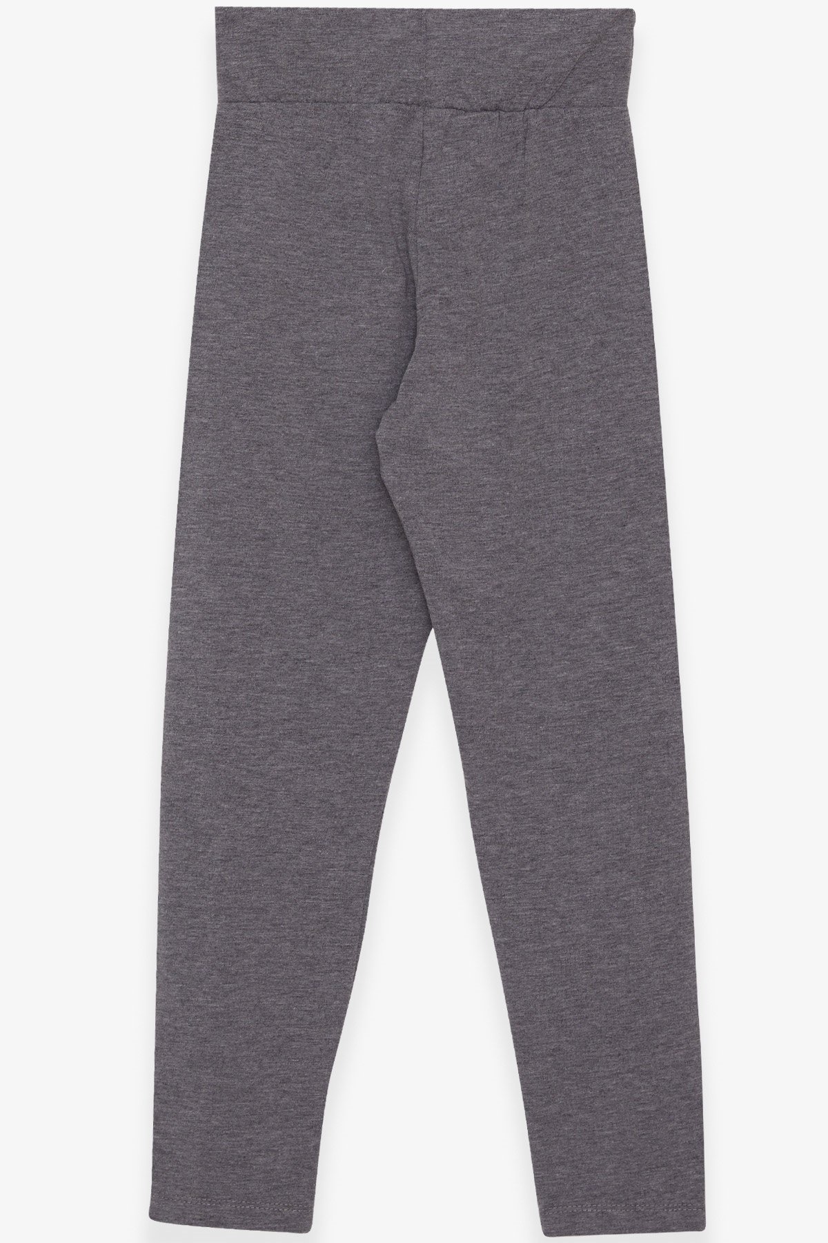 Breeze Kız Çocuk Tayt Paçası Yırtmaçlı Gri Melanj (8-14 Yaş)