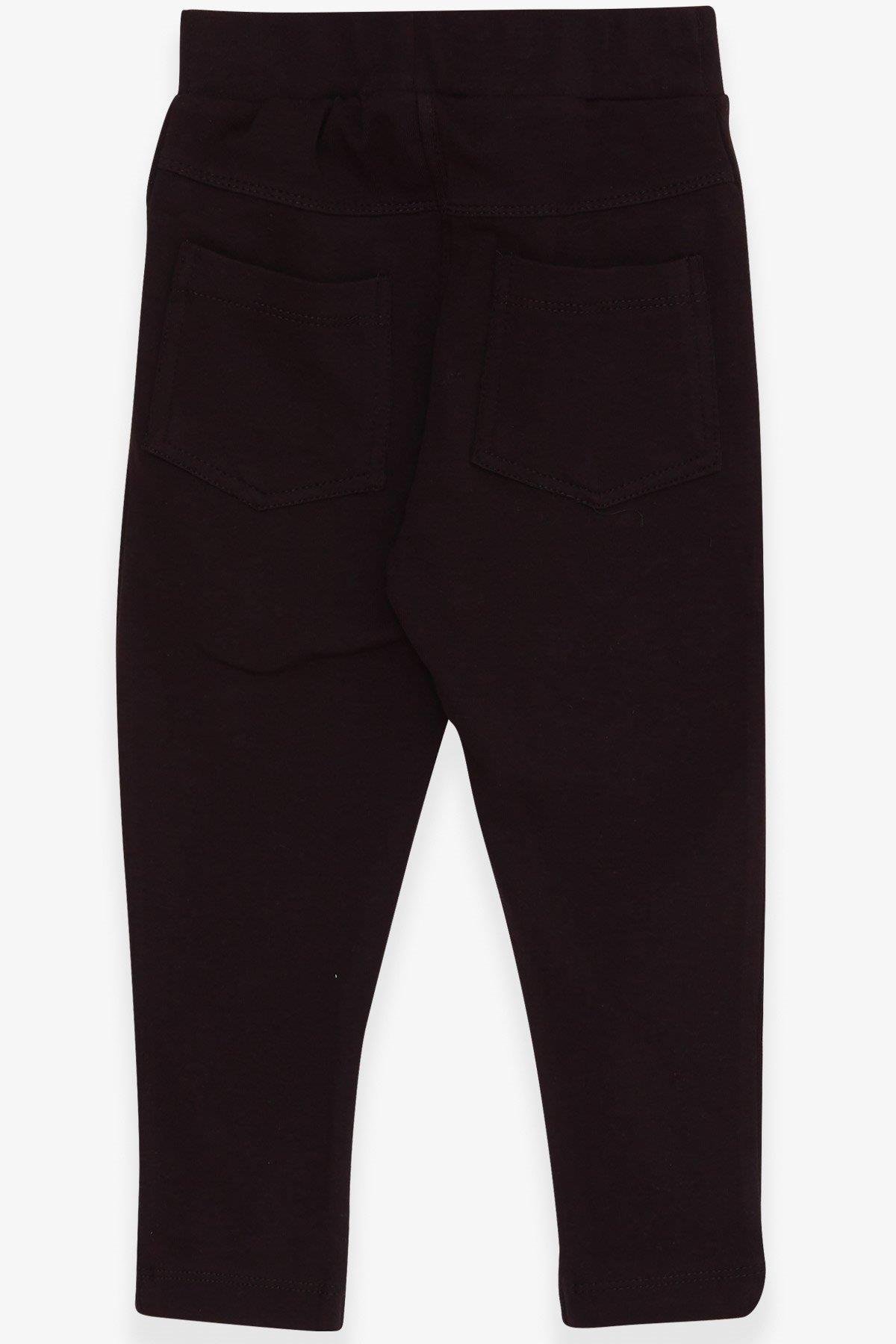 Breeze Kız Çocuk Tayt Pantolon Arkası Cepli Siyah (2-6 Yaş)