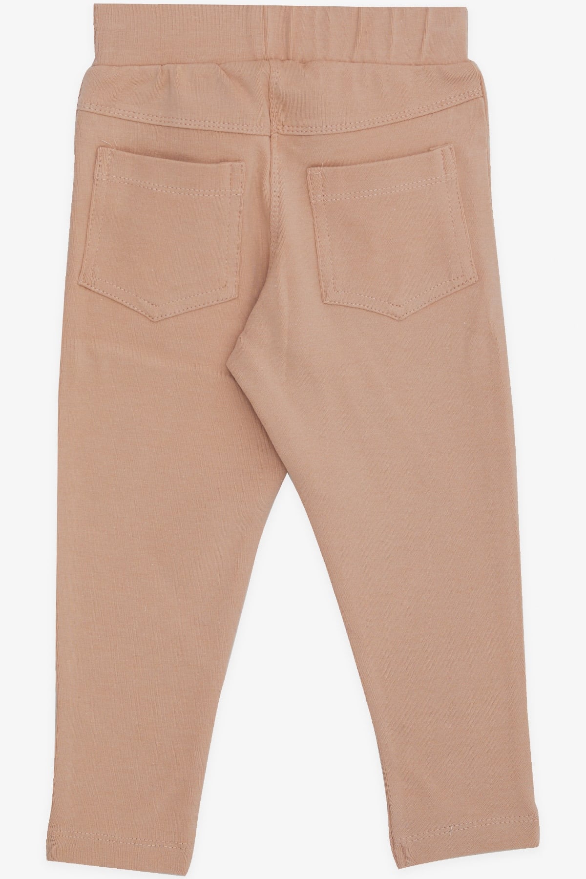 Breeze Kız Çocuk Tayt Pantolon Arkası Cepli Bej (2-6 Yaş)