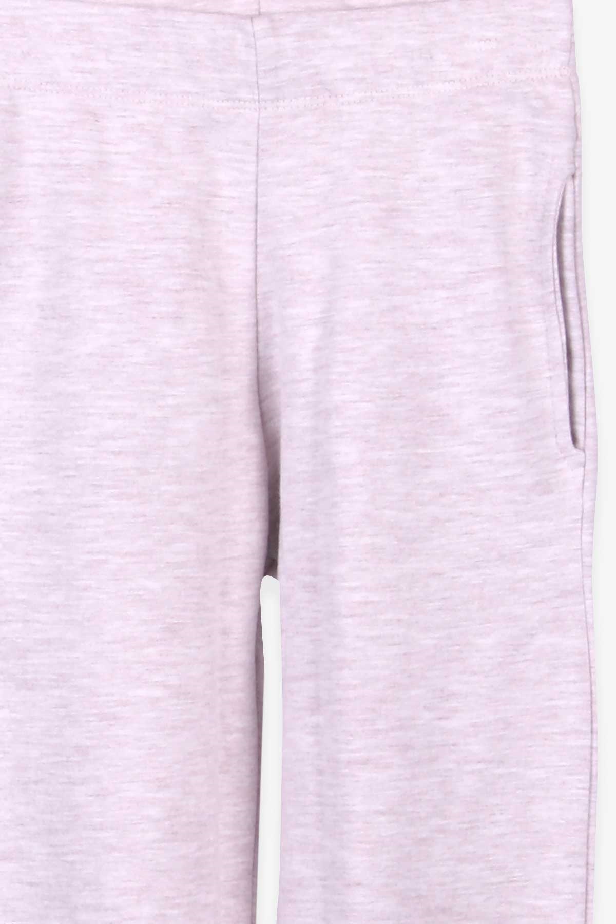 Breeze Kız Çocuk Tayt Pantolon Basic Cepli Bej Melanj (3-8 Yaş)