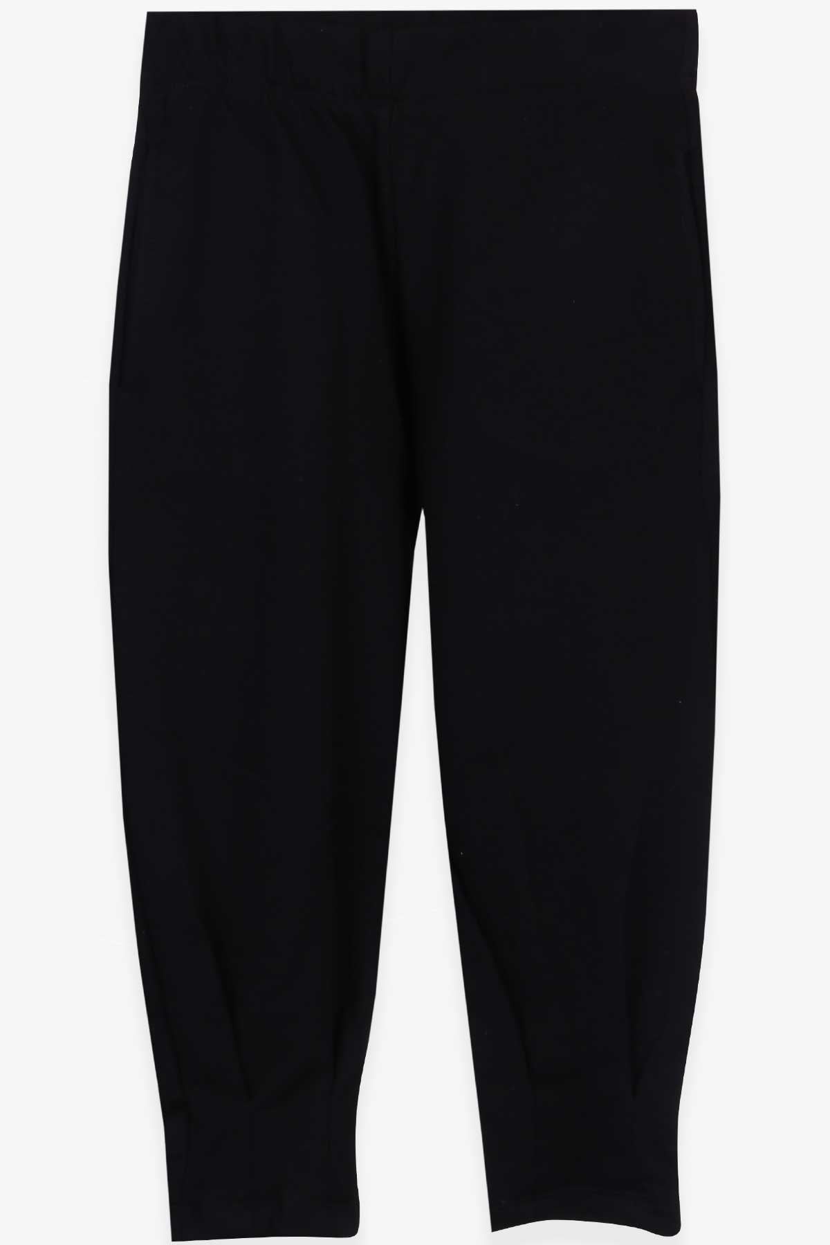 Breeze Kız Çocuk Tayt Pantolon Basic Cepli Siyah (3-8 Yaş)