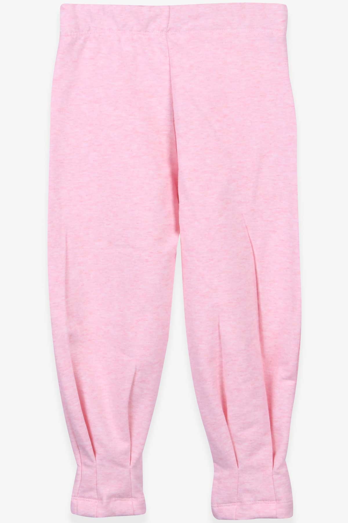 Breeze Kız Çocuk Tayt Pantolon Basic Cepli Somon Melanj (3-8 Yaş)