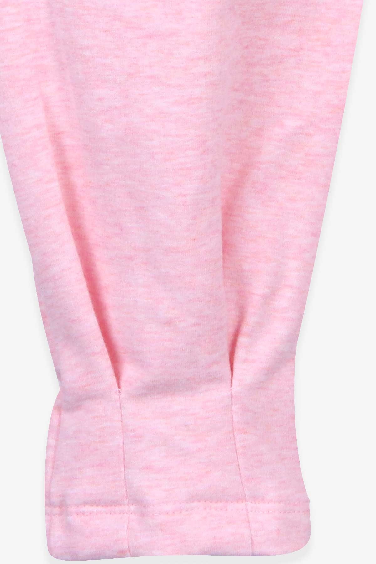 Breeze Kız Çocuk Tayt Pantolon Basic Cepli Somon Melanj (3-8 Yaş)