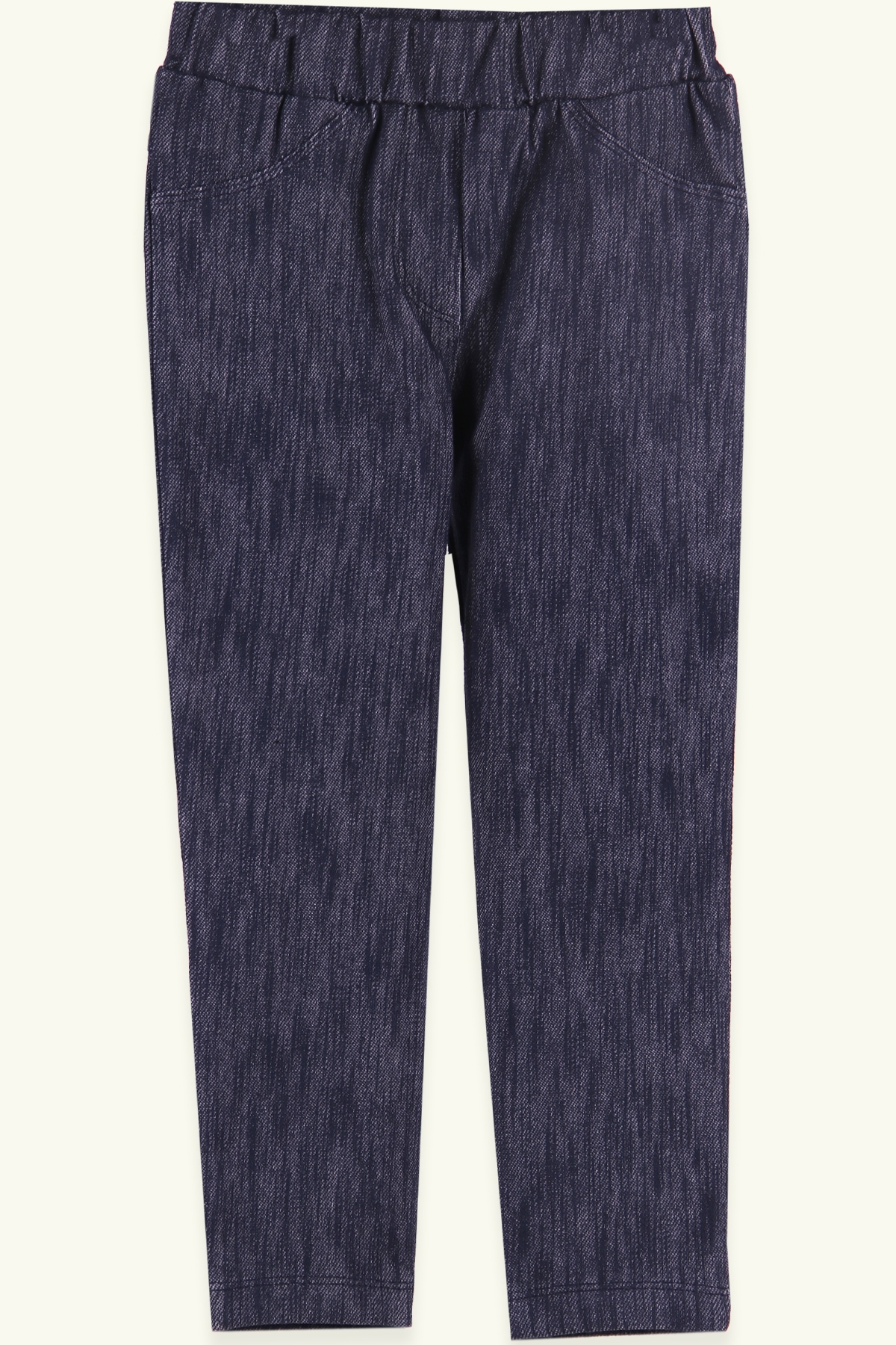 Breeze Kız Çocuk Tayt Pantolon Cep Desenli Lacivert (2-6 Yaş)