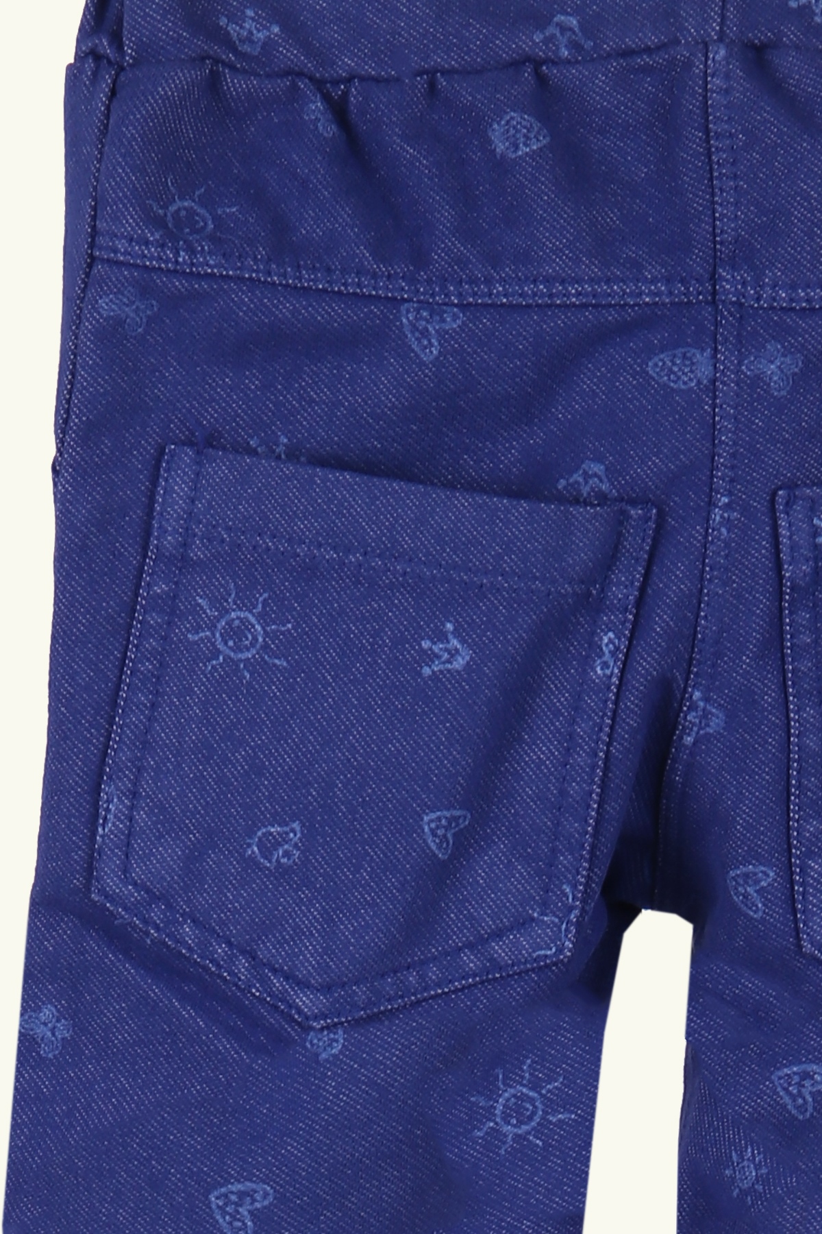 Breeze Kız Çocuk Tayt Pantolon Cep Desenli Mavi (1-9 Yaş)