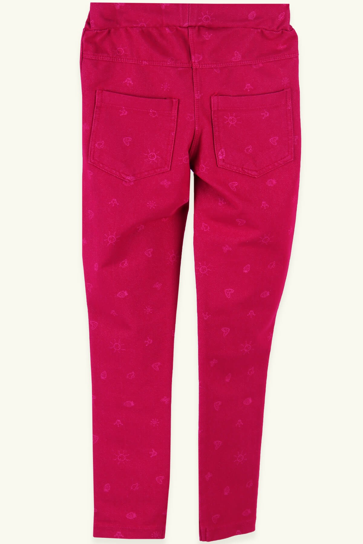 Breeze Kız Çocuk Tayt Pantolon Cep Desenli Fuşya (1-9 Yaş)