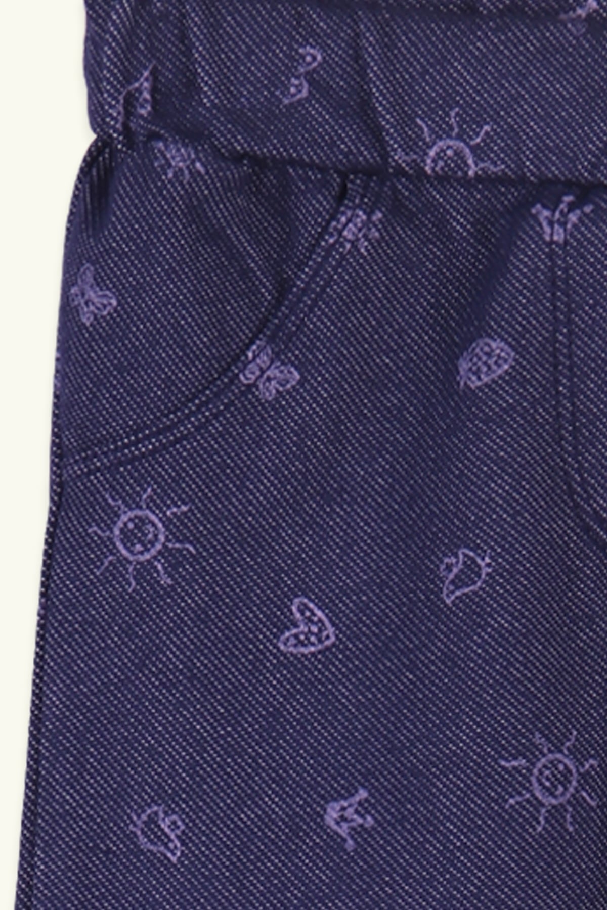 Breeze Kız Çocuk Tayt Pantolon Cep Desenli Lacivert (1-6 Yaş)
