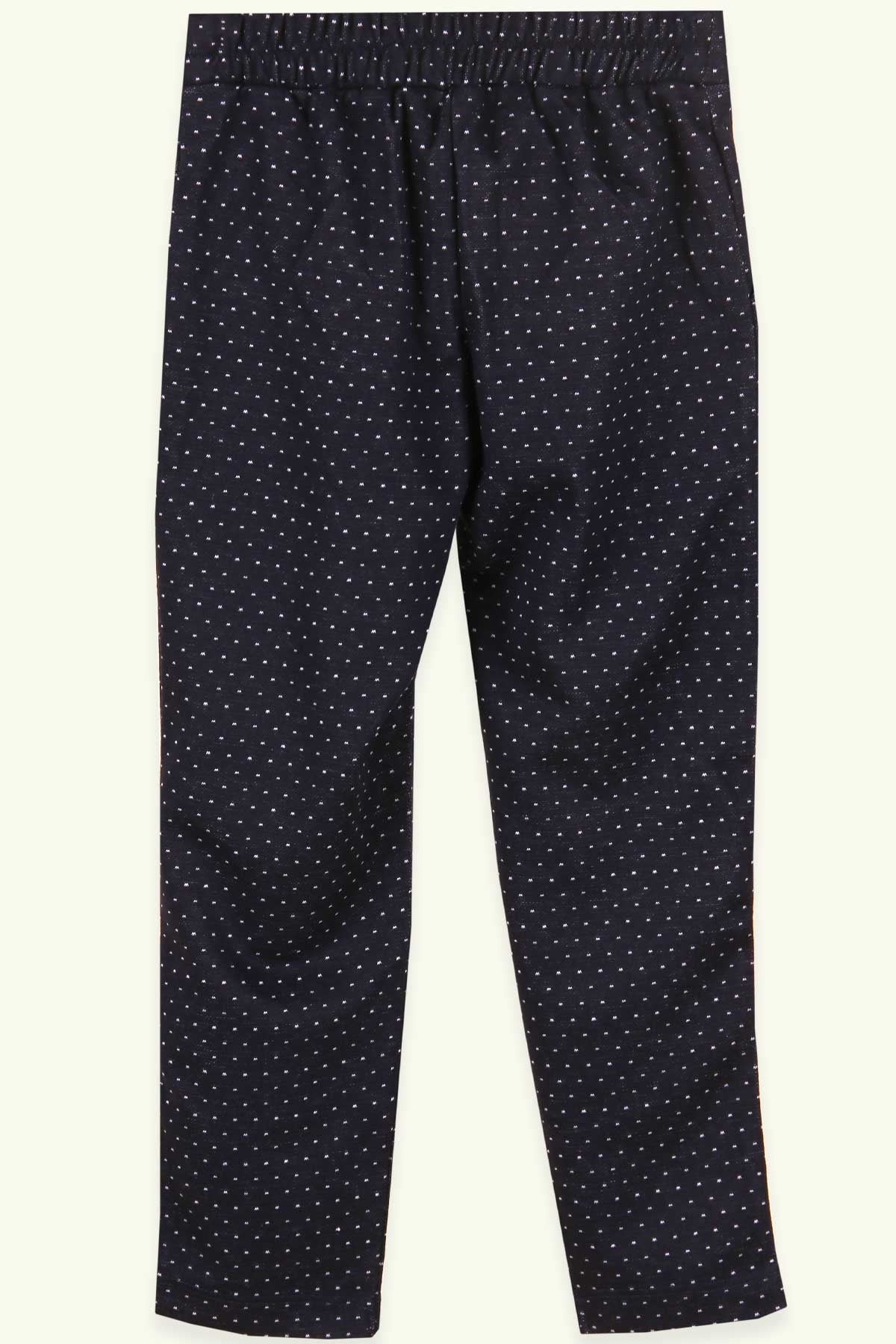 Breeze Kız Çocuk Tayt Pantolon Desenli Lacivert (5-10 Yaş)