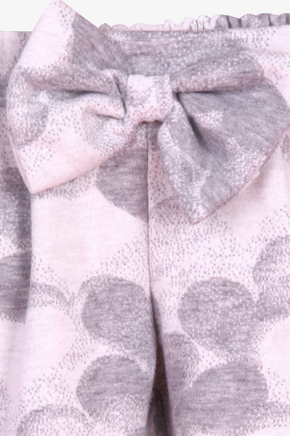 Breeze Kız Çocuk Tayt Pantolon Fiyonklu Gri (1.5 Yaş)