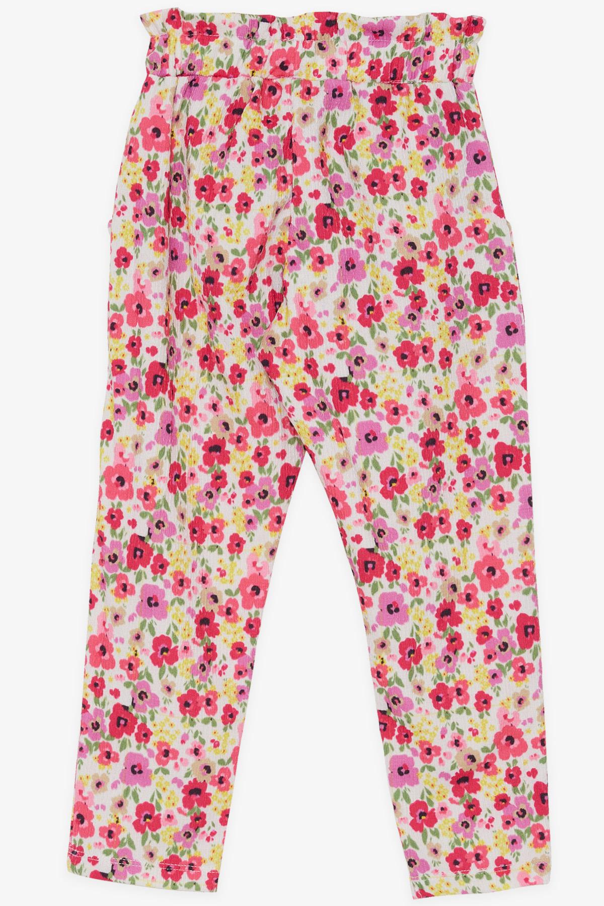Breeze Kız Çocuk Tayt Pantolon Fiyonklu Çiçekli Karışık Renk (1.5-5 Yaş)